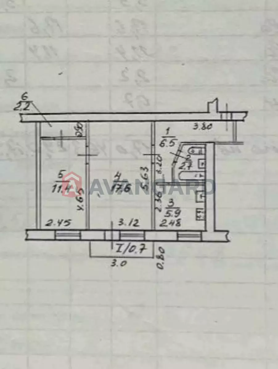 2 комн. квартира, 47/-/6 кв. м., 3/5 этаж фото 7 2 комн. квартира, 47/-/6 кв. м., 3/5 этаж фото 7