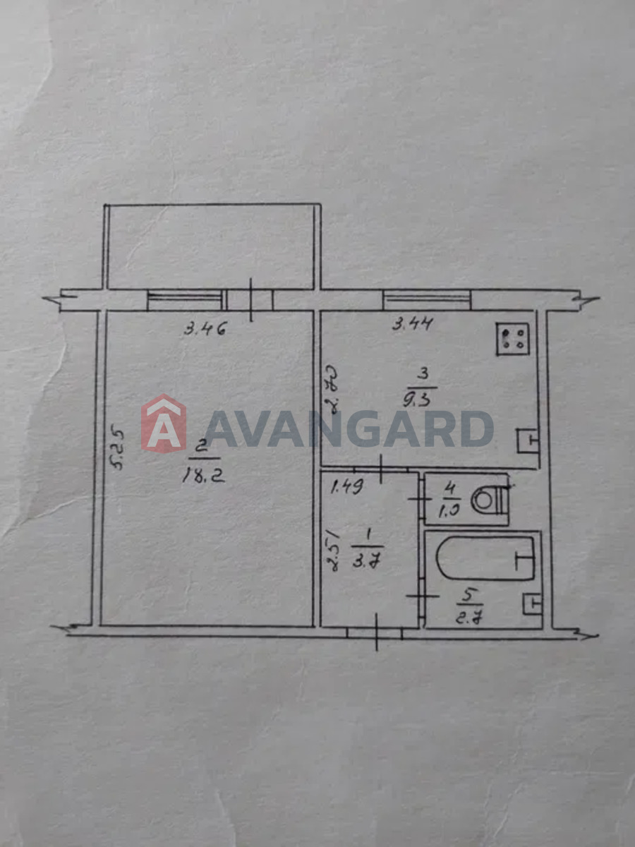 1 кім. квартира, 38/-/9 кв. м., 9/9 поверх фото 12 1 кім. квартира, 38/-/9 кв. м., 9/9 поверх фото 12