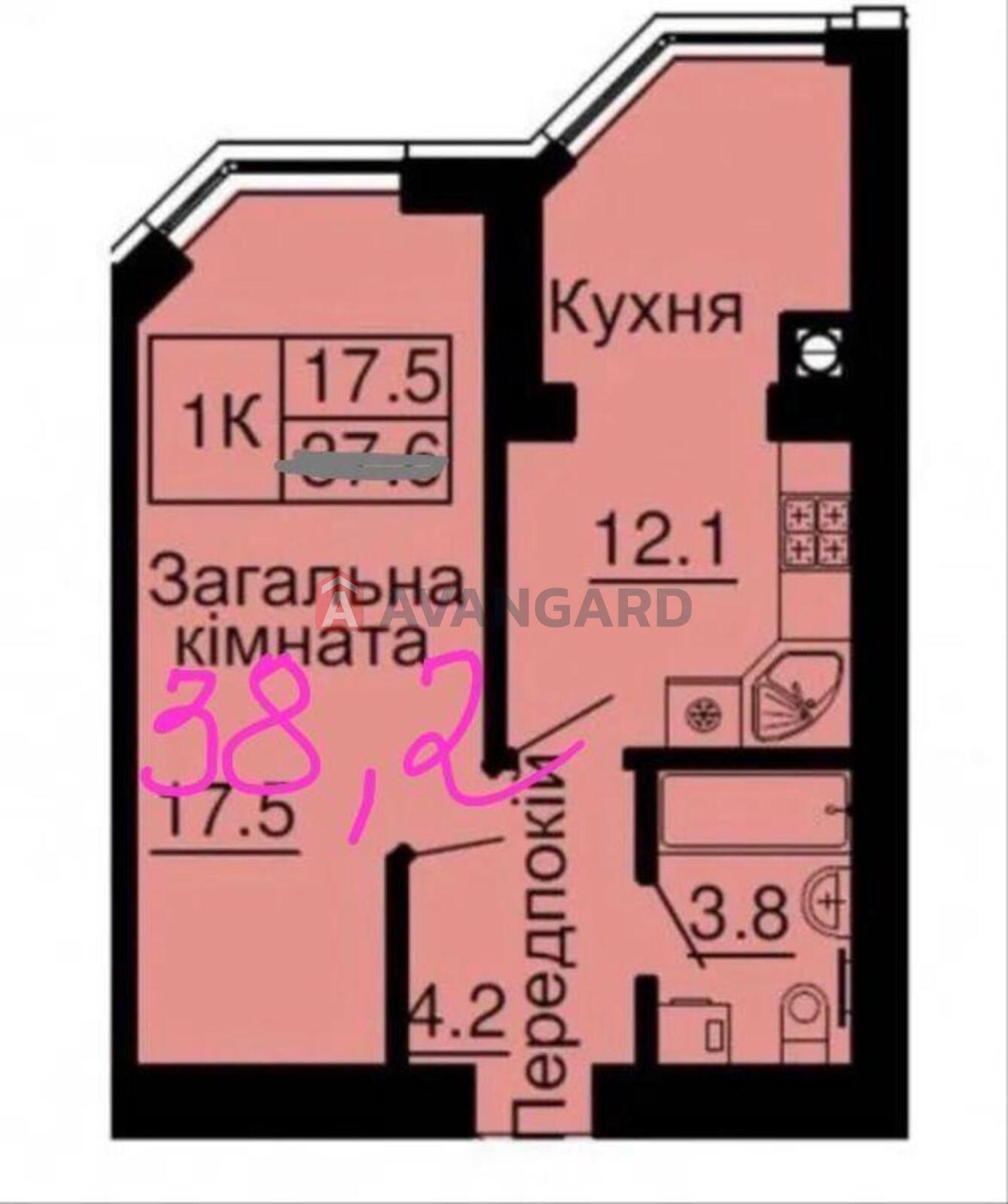 1 комн. квартира, 38/-/12 кв. м., 8/10 этаж фото 2 1 комн. квартира, 38/-/12 кв. м., 8/10 этаж фото 2