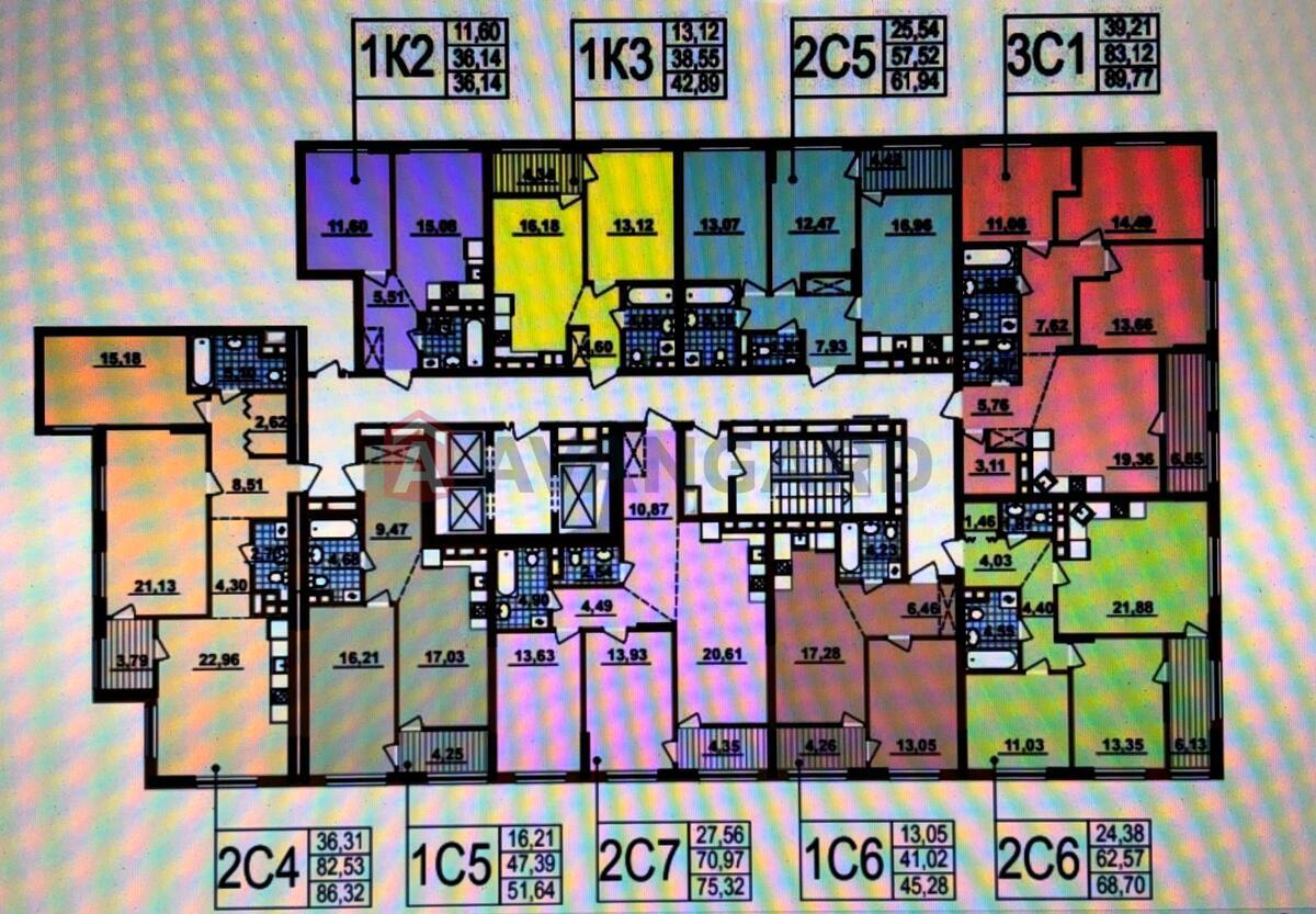 1 кім. квартира, 45.28 / 13.05 / 21.54 м? кв. м., 23/26 поверх фото 4 1 кім. квартира, 45.28 / 13.05 / 21.54 м? кв. м., 23/26 поверх фото 4