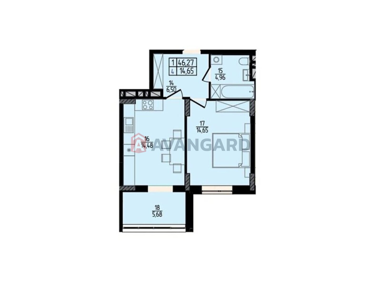 1 кім. квартира, 46/-/- кв. м., 9/10 поверх фото 1 1 кім. квартира, 46/-/- кв. м., 9/10 поверх фото 1