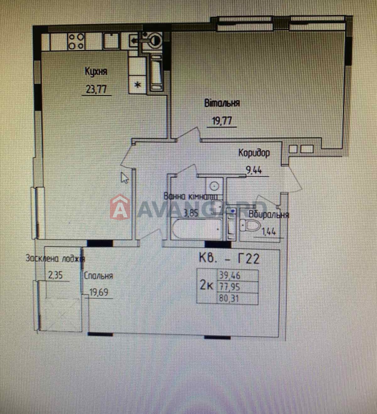 2 комн. квартира, 80,31/39,46/23,77 кв. м., 3/11 этаж фото 4 2 комн. квартира, 80,31/39,46/23,77 кв. м., 3/11 этаж фото 4