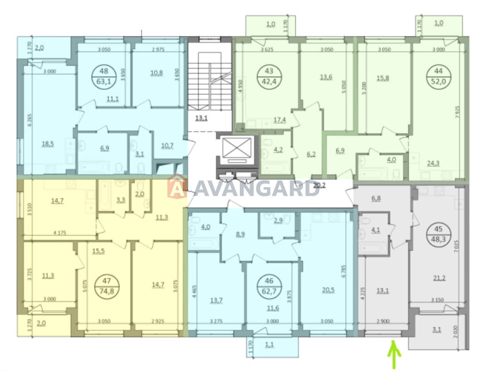 1 комн. квартира, 48,3/13,1/21,2 кв. м., 3/5 этаж фото 13 1 комн. квартира, 48,3/13,1/21,2 кв. м., 3/5 этаж фото 13