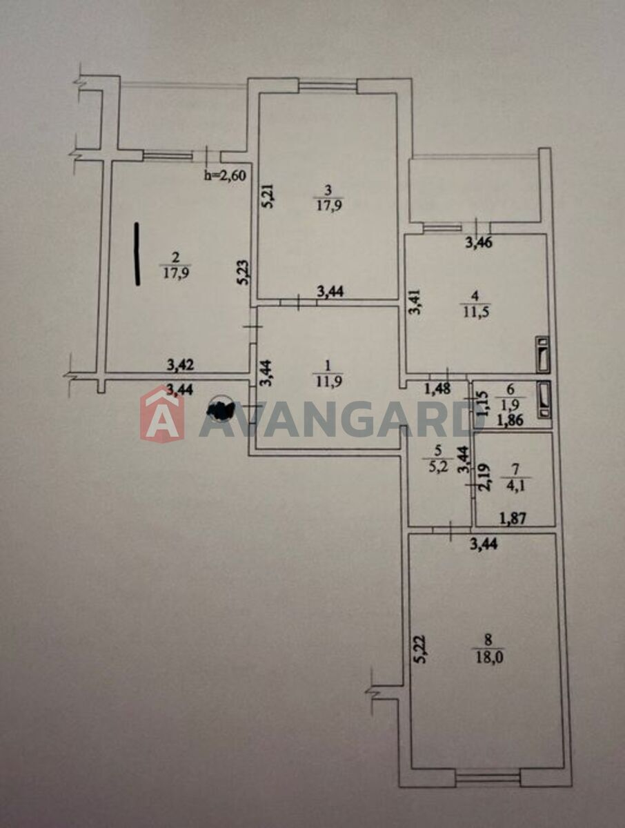 2 кім. квартира, 93/-/15 кв. м., 3/25 поверх фото 22 2 кім. квартира, 93/-/15 кв. м., 3/25 поверх фото 22