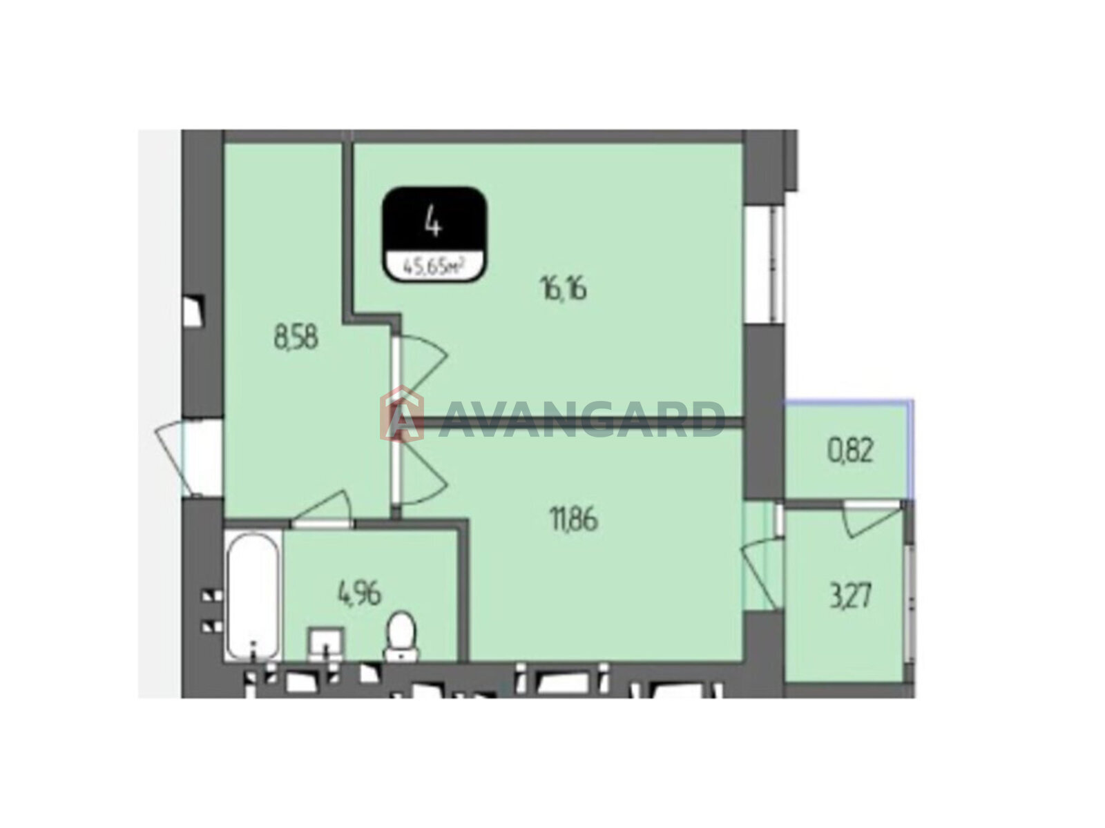 1 кім. квартира, 45/-/- кв. м., 10/10 поверх фото 2 1 кім. квартира, 45/-/- кв. м., 10/10 поверх фото 2