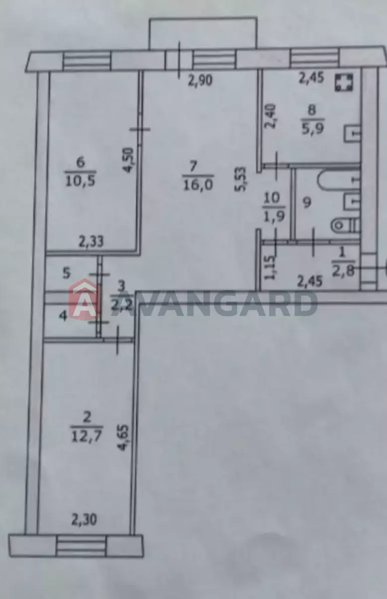 3 кім. квартира, 58/39/6 кв. м., 3/4 поверх фото 8 3 кім. квартира, 58/39/6 кв. м., 3/4 поверх фото 8