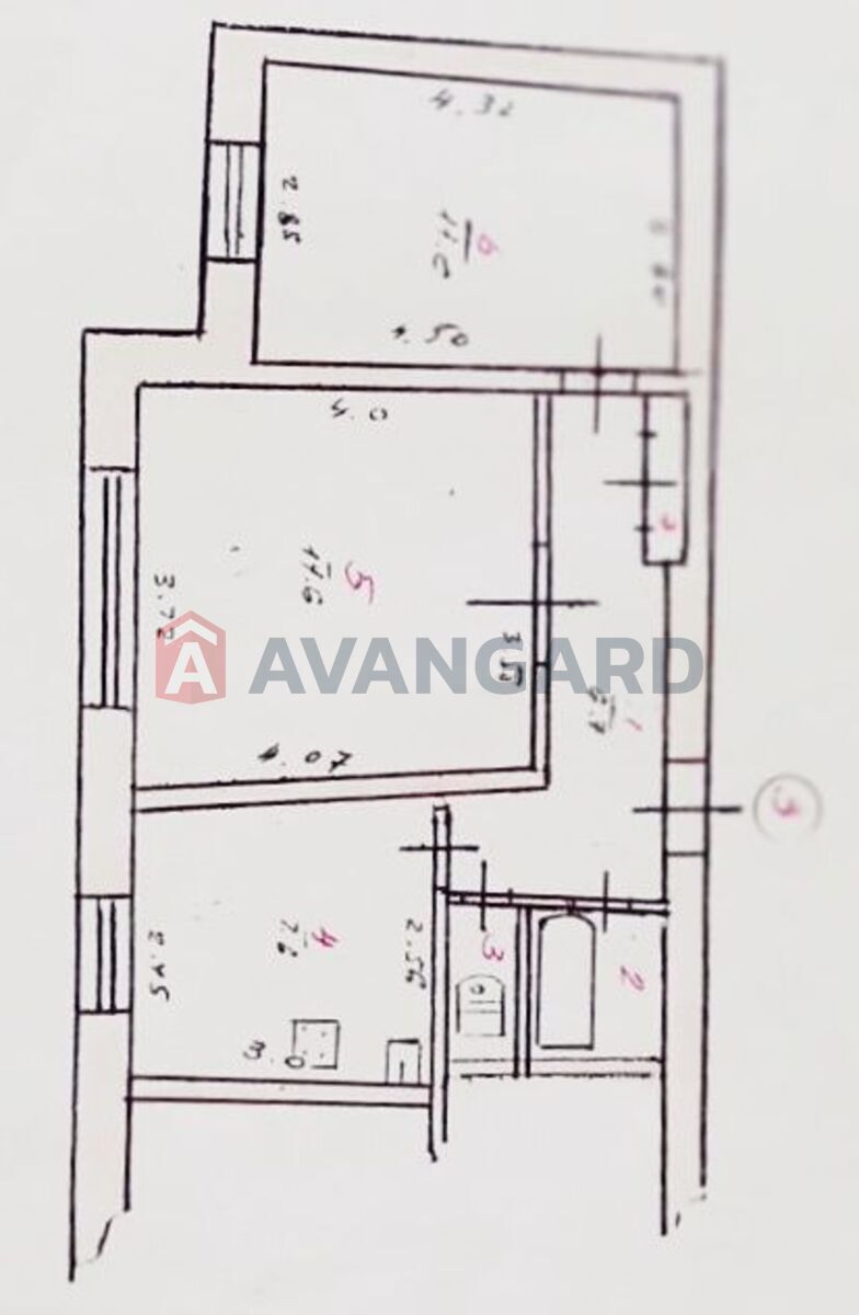 2 кім. квартира, 44/-/7 кв. м., 2/9 поверх фото 1 2 кім. квартира, 44/-/7 кв. м., 2/9 поверх фото 1