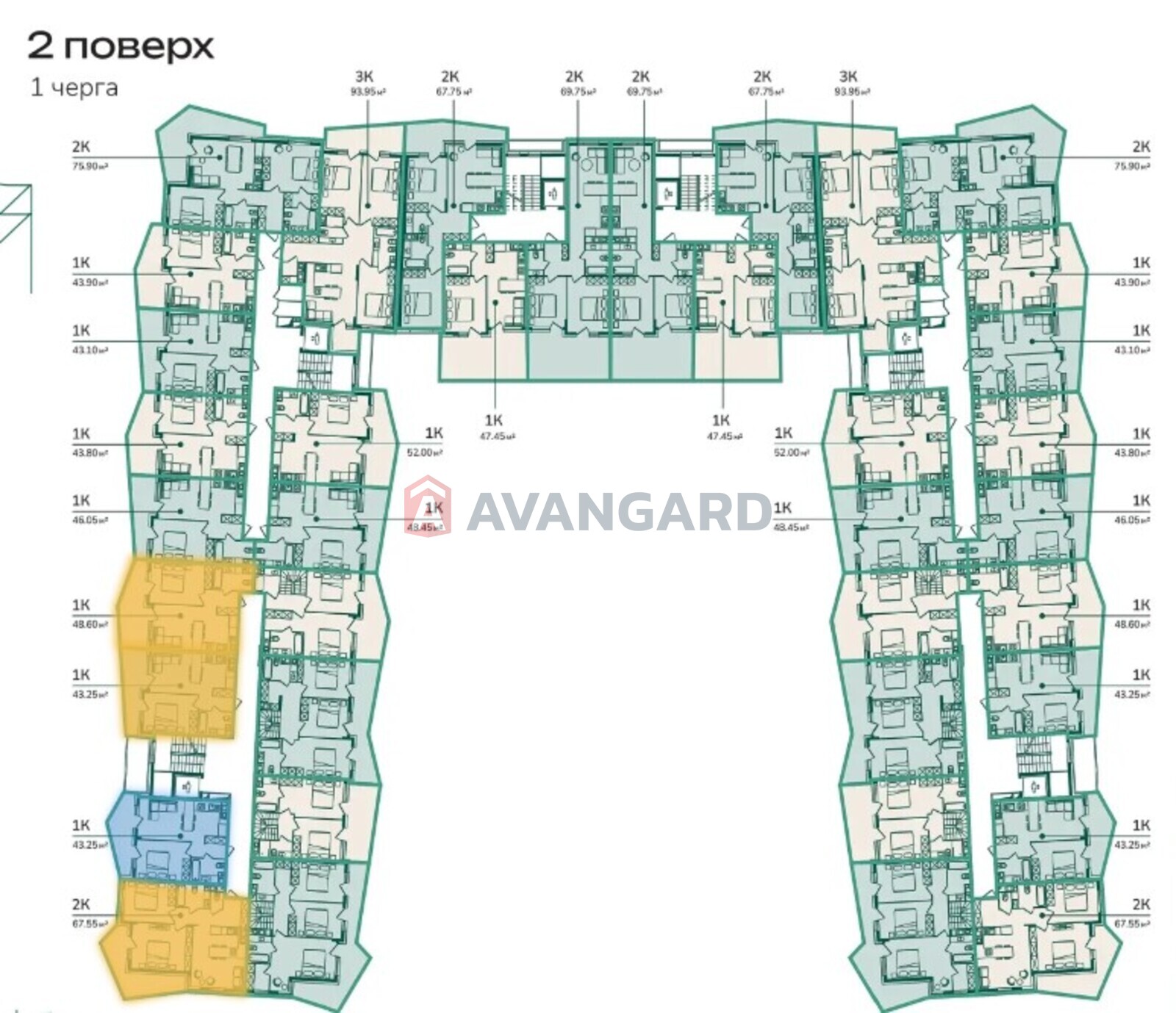 1 комн. квартира, 43,25/13/20 кв. м., 2/4 этаж фото 2 1 комн. квартира, 43,25/13/20 кв. м., 2/4 этаж фото 2