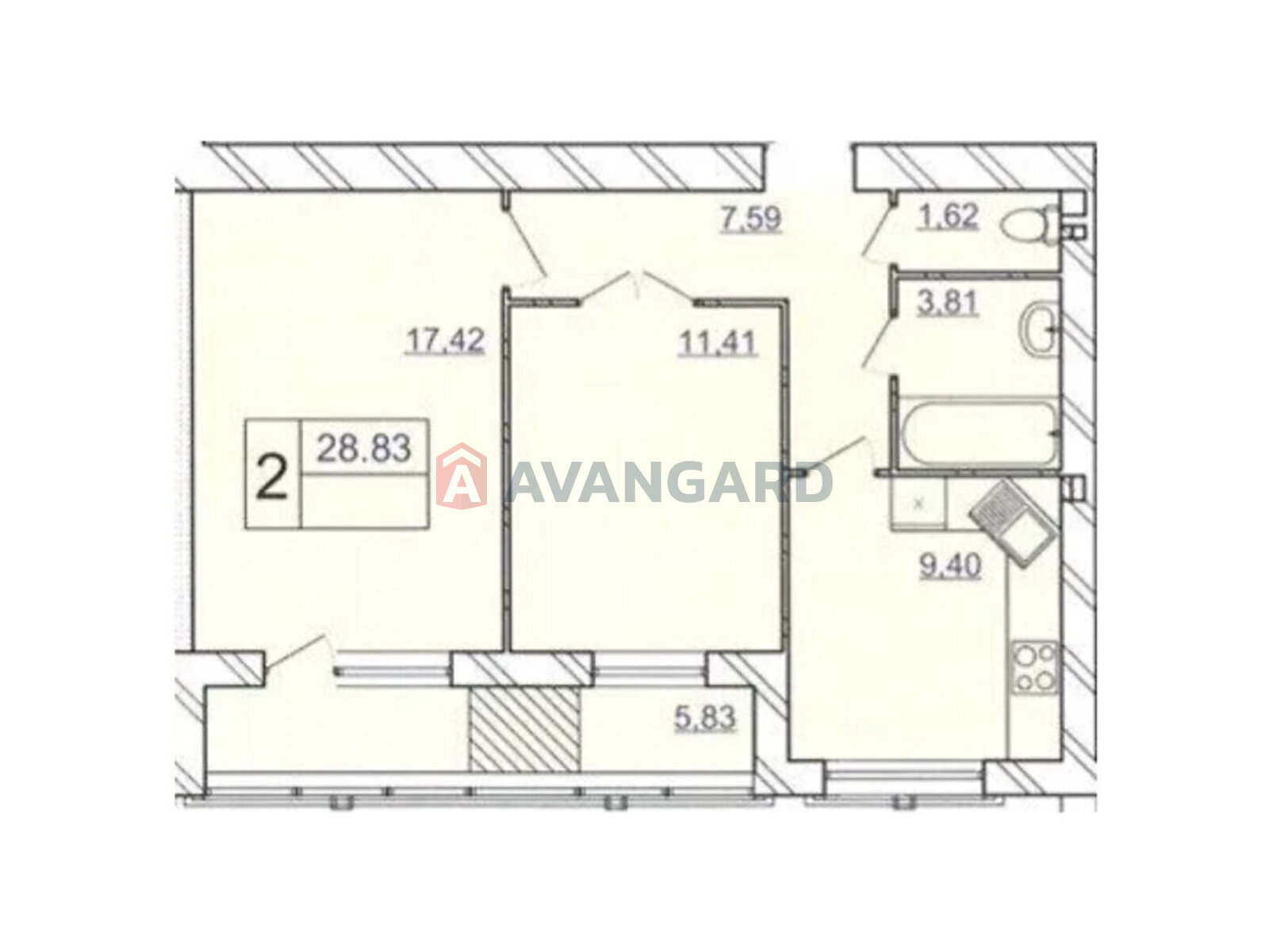 2 комн. квартира, 58/-/- кв. м., 9/10 этаж фото 6 2 комн. квартира, 58/-/- кв. м., 9/10 этаж фото 6