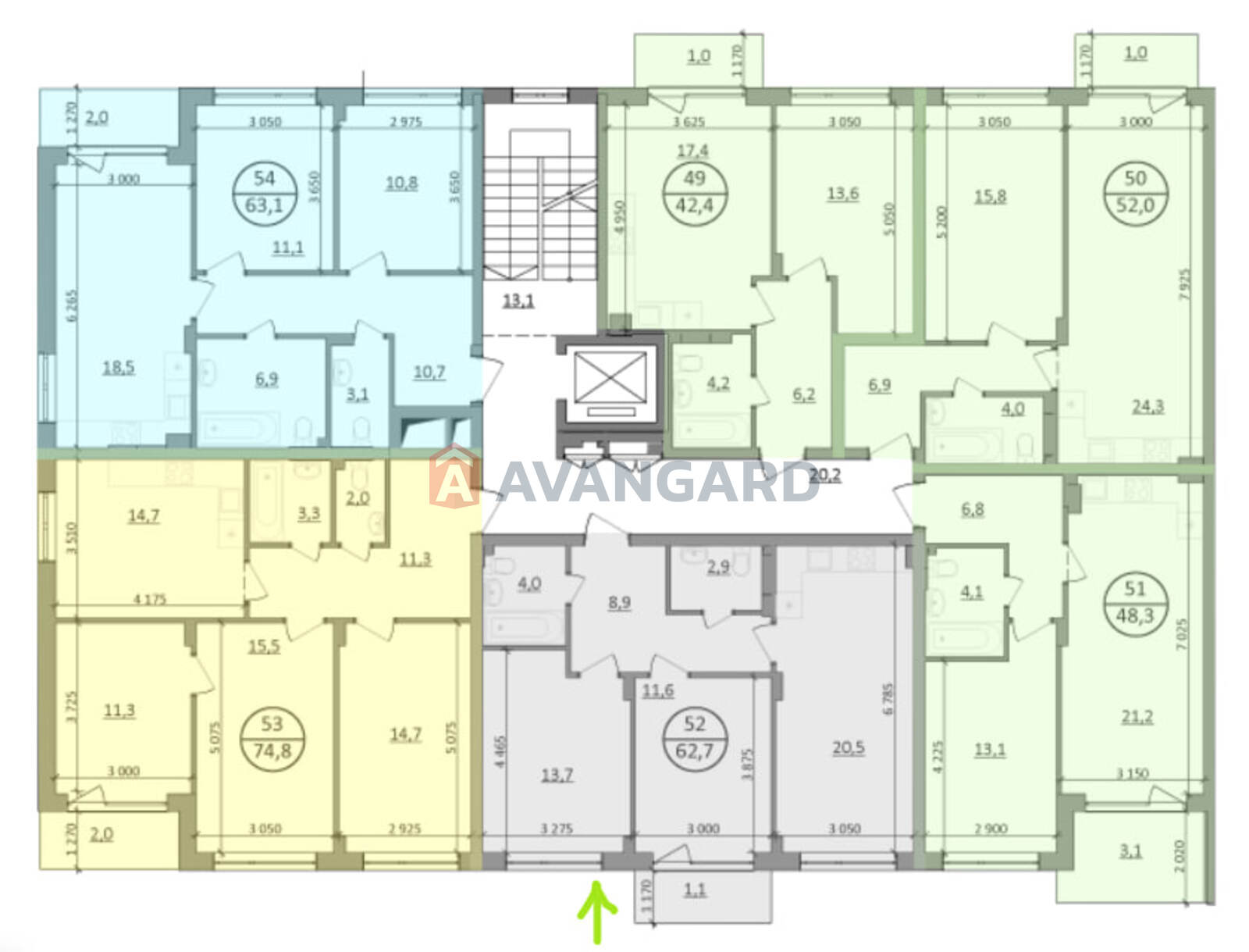 2 комн. квартира, 62,7/25,3/20,5 кв. м., 4/5 этаж фото 16 2 комн. квартира, 62,7/25,3/20,5 кв. м., 4/5 этаж фото 16