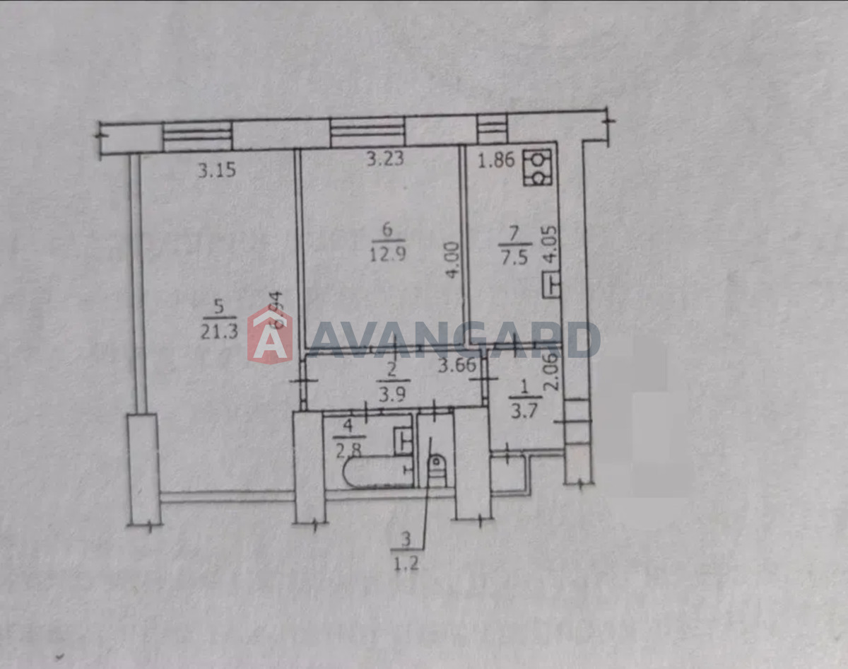 2 комн. квартира, 54/-/7 кв. м., 2/5 этаж фото 19 2 комн. квартира, 54/-/7 кв. м., 2/5 этаж фото 19