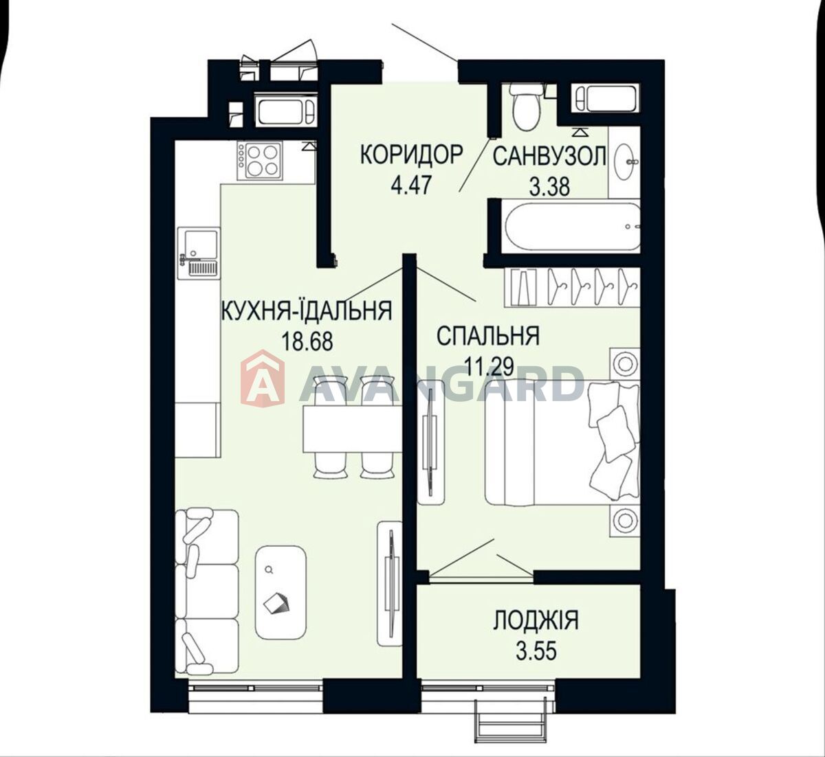 1 комн. квартира, 41/-/18 кв. м., 5/7 этаж фото 8 1 комн. квартира, 41/-/18 кв. м., 5/7 этаж фото 8