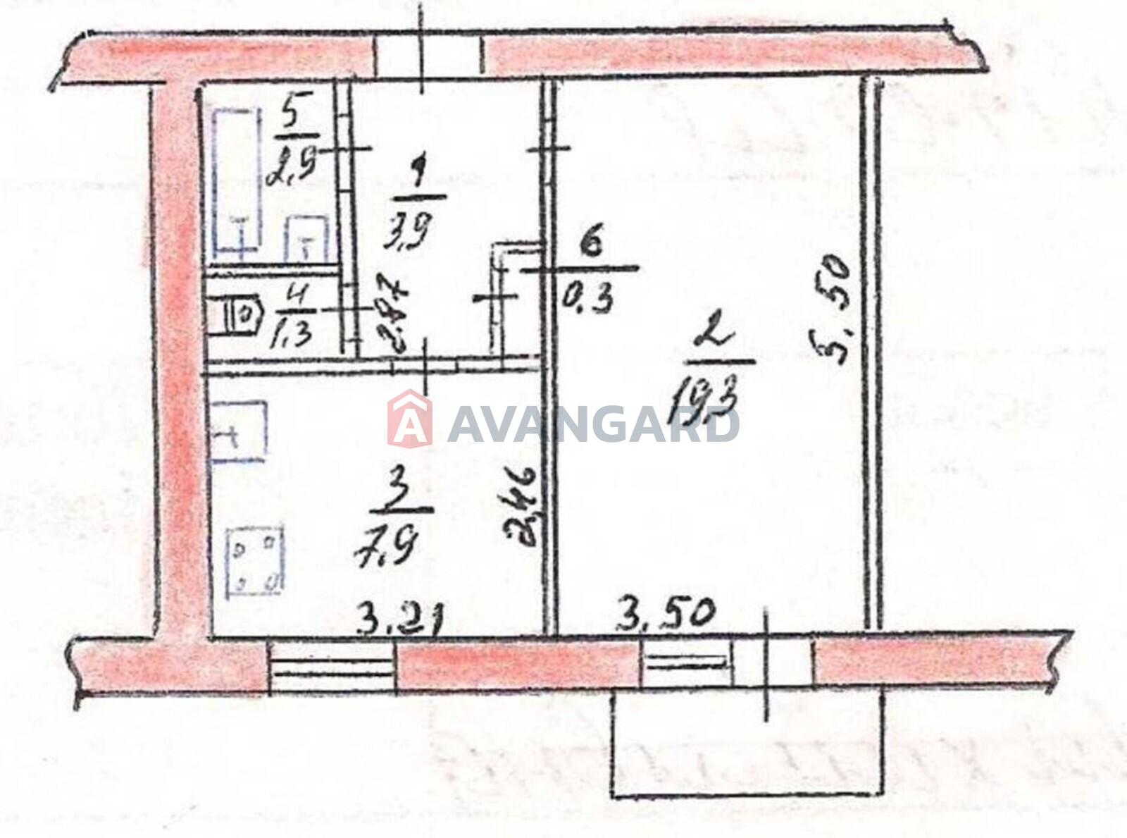 1 кім. квартира, 36/-/7 кв. м., 3/3 поверх фото 8 1 кім. квартира, 36/-/7 кв. м., 3/3 поверх фото 8