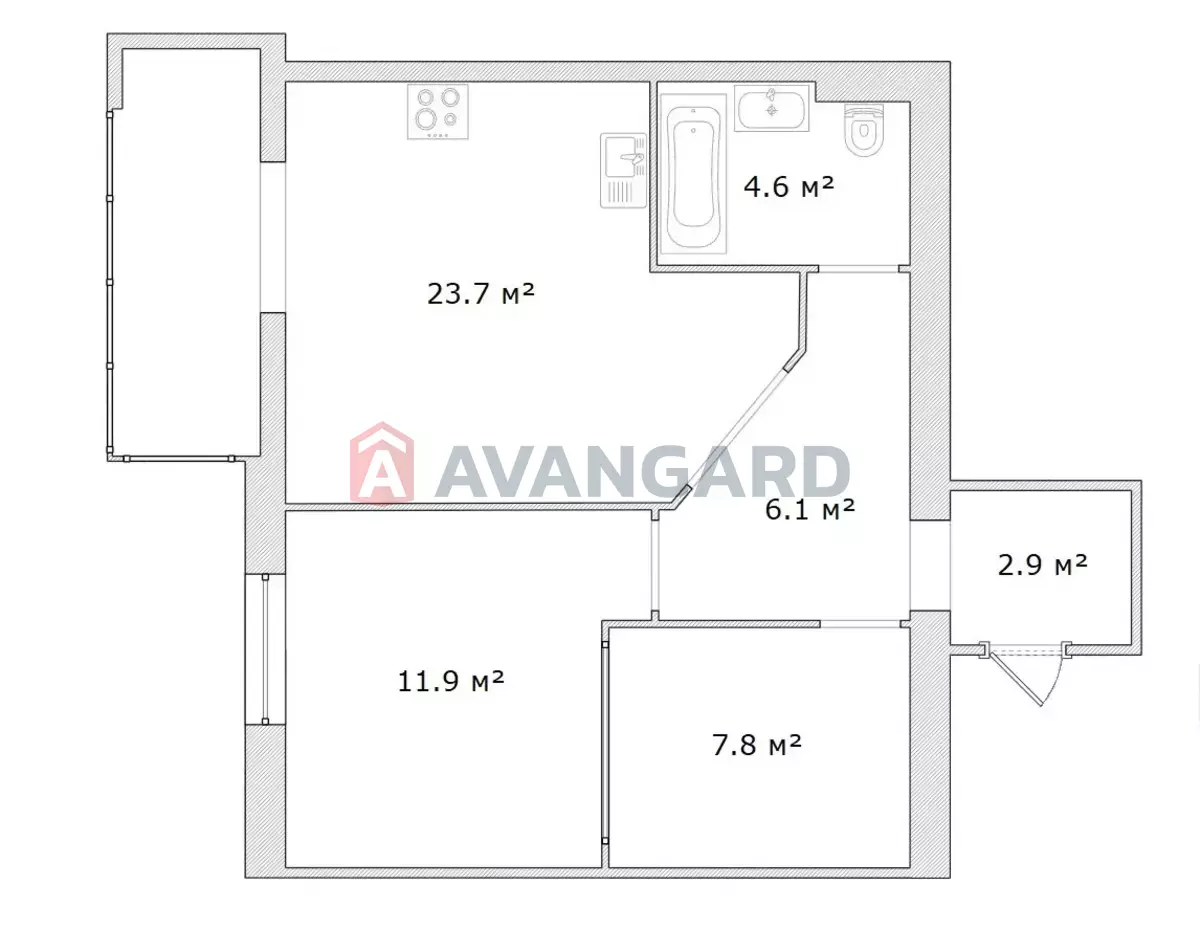 2 комн. квартира, 57/-/24 кв. м., 10/12 этаж фото 8 2 комн. квартира, 57/-/24 кв. м., 10/12 этаж фото 8