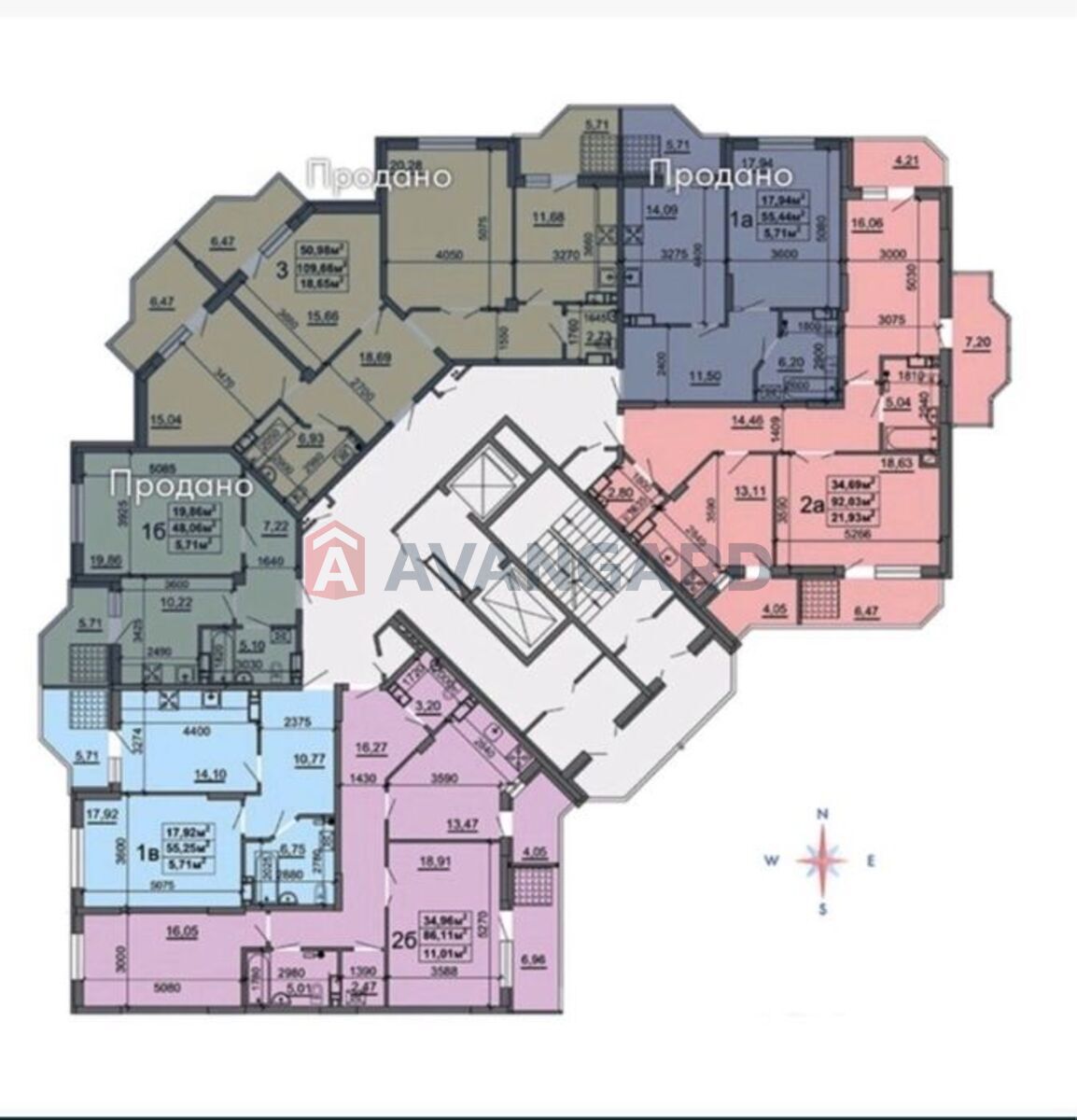 3 кім. квартира, 109/-/15 кв. м., 5/17 поверх фото 2 3 кім. квартира, 109/-/15 кв. м., 5/17 поверх фото 2