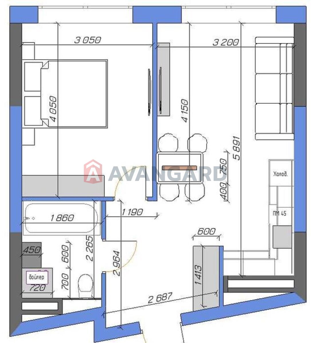 1 комн. квартира, 42/-/20 кв. м., 10/25 этаж фото 11 1 комн. квартира, 42/-/20 кв. м., 10/25 этаж фото 11