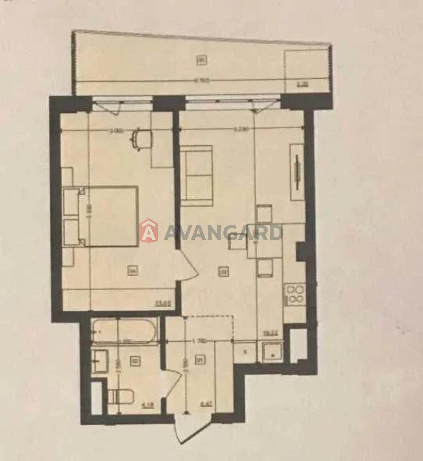1 кім. квартира, 47/-/- кв. м., 4/16 поверх фото 2 1 кім. квартира, 47/-/- кв. м., 4/16 поверх фото 2