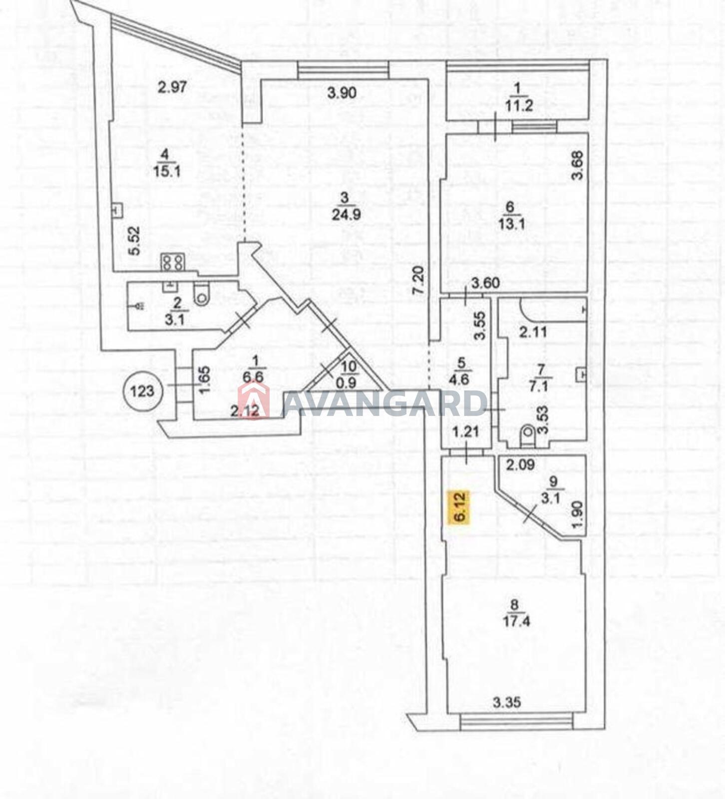 3 кім. квартира, 100/-/40 кв. м., 17/17 поверх фото 22 3 кім. квартира, 100/-/40 кв. м., 17/17 поверх фото 22