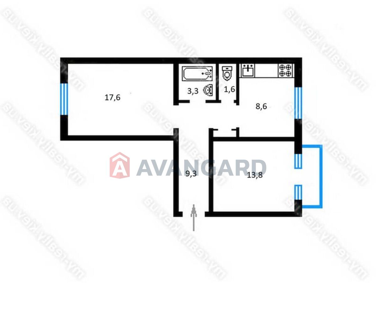 2 кім. квартира, 60/-/8 кв. м., 3/5 поверх фото 24 2 кім. квартира, 60/-/8 кв. м., 3/5 поверх фото 24