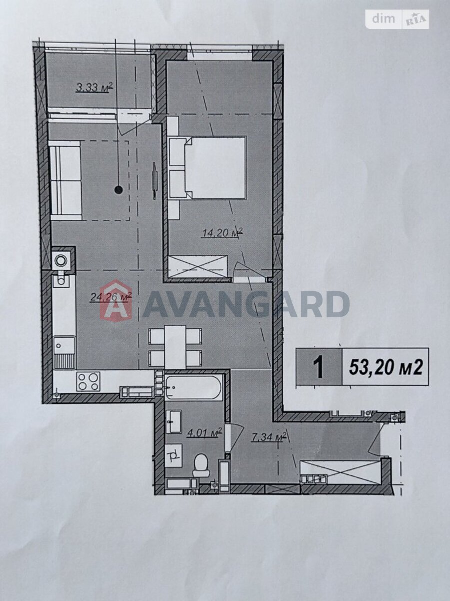 1 комн. квартира, 53/14/24 кв. м., 4/10 этаж фото 23 1 комн. квартира, 53/14/24 кв. м., 4/10 этаж фото 23