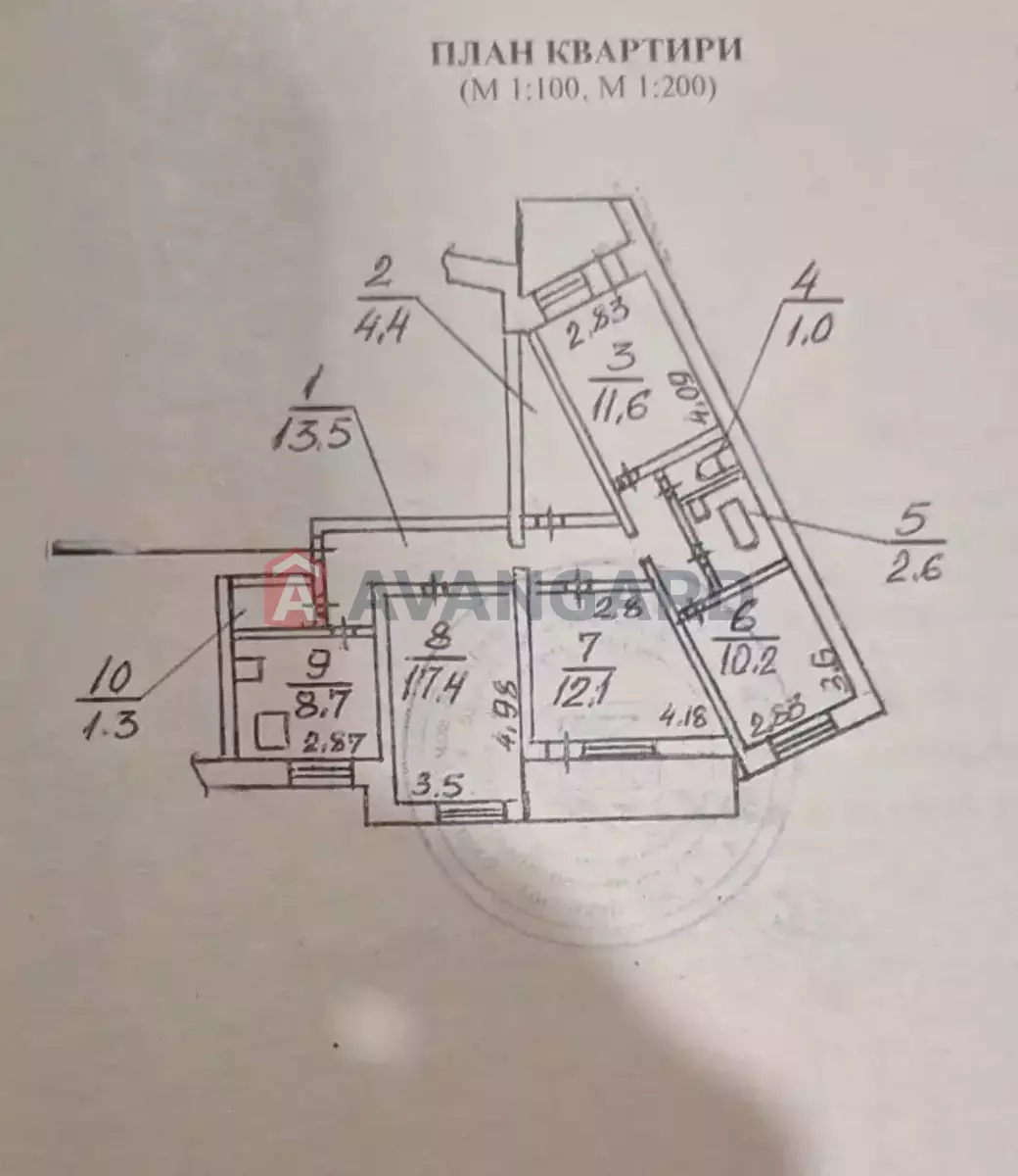 4 комн. квартира, 87/51/12 кв. м., 1/9 этаж фото 2 4 комн. квартира, 87/51/12 кв. м., 1/9 этаж фото 2