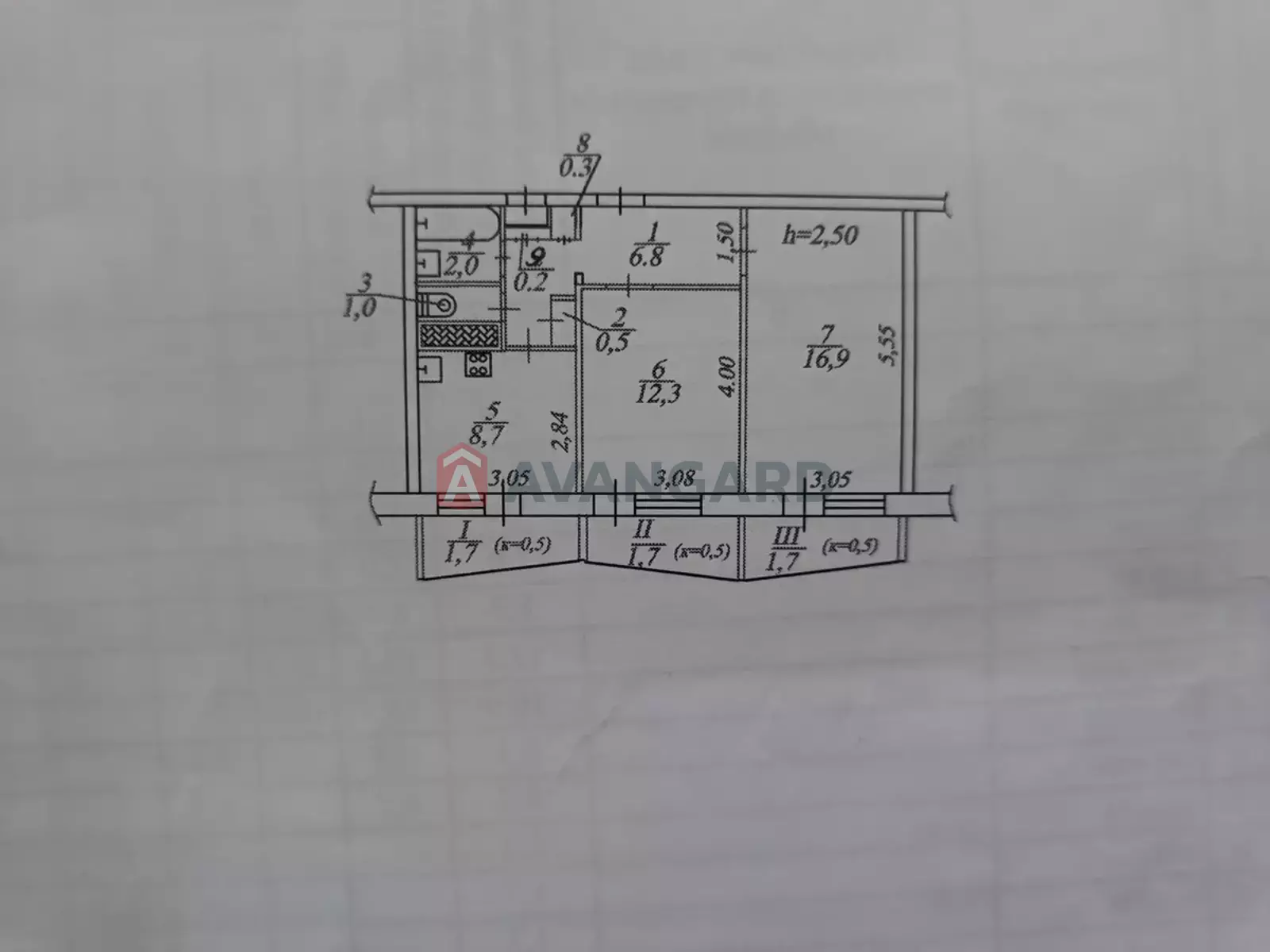 2 кім. квартира, 54/-/8 кв. м., 12/16 поверх фото 11 2 кім. квартира, 54/-/8 кв. м., 12/16 поверх фото 11