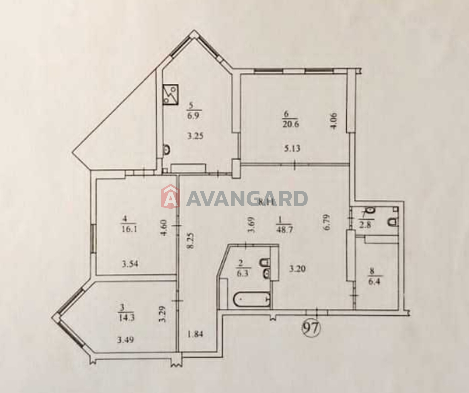 3 кім. квартира, 136,6/51 +/7 кв. м., 17/22 поверх фото 15 3 кім. квартира, 136,6/51 +/7 кв. м., 17/22 поверх фото 15