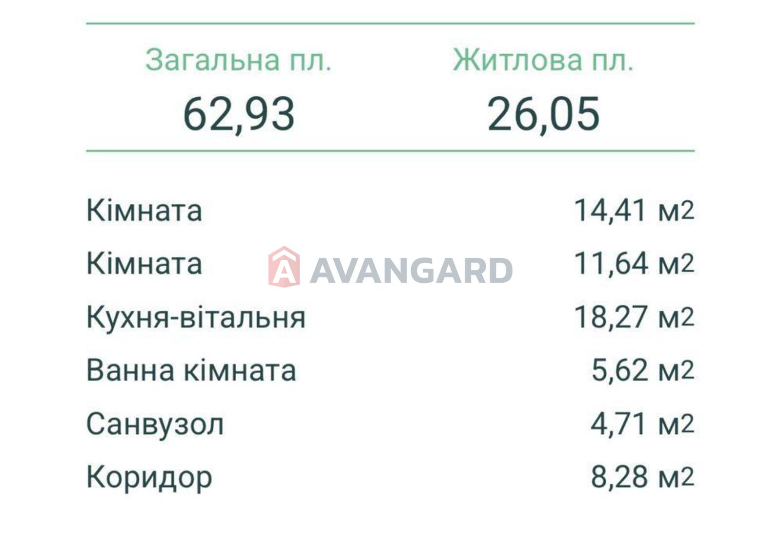 2 кім. квартира, 63/-/18.27 кв. м., 14/16 поверх фото 5 2 кім. квартира, 63/-/18.27 кв. м., 14/16 поверх фото 5