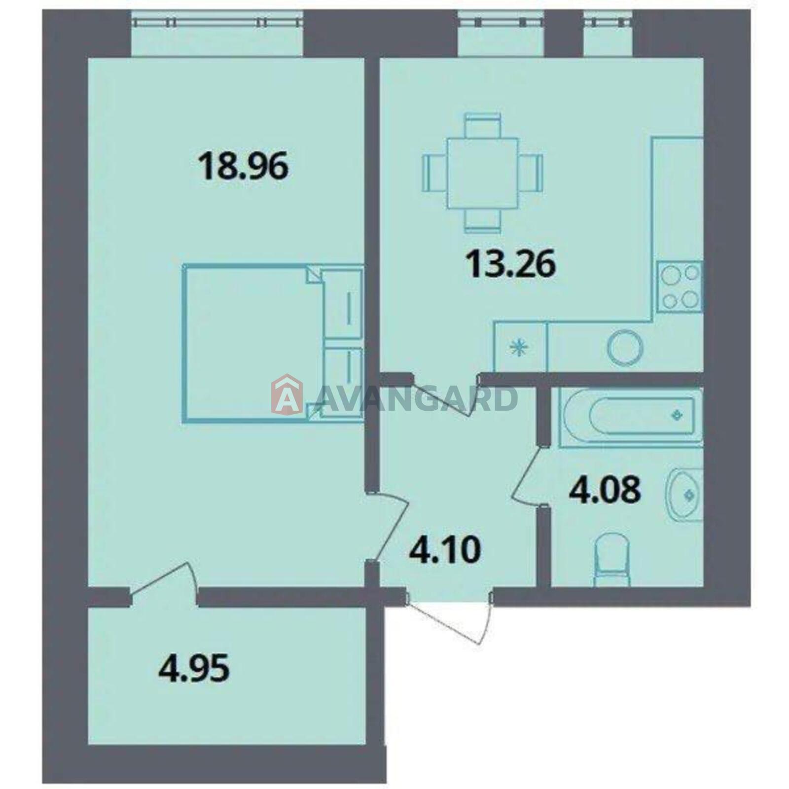 1 кім. квартира, 45/-/13 кв. м., 1/6 поверх фото 2 1 кім. квартира, 45/-/13 кв. м., 1/6 поверх фото 2