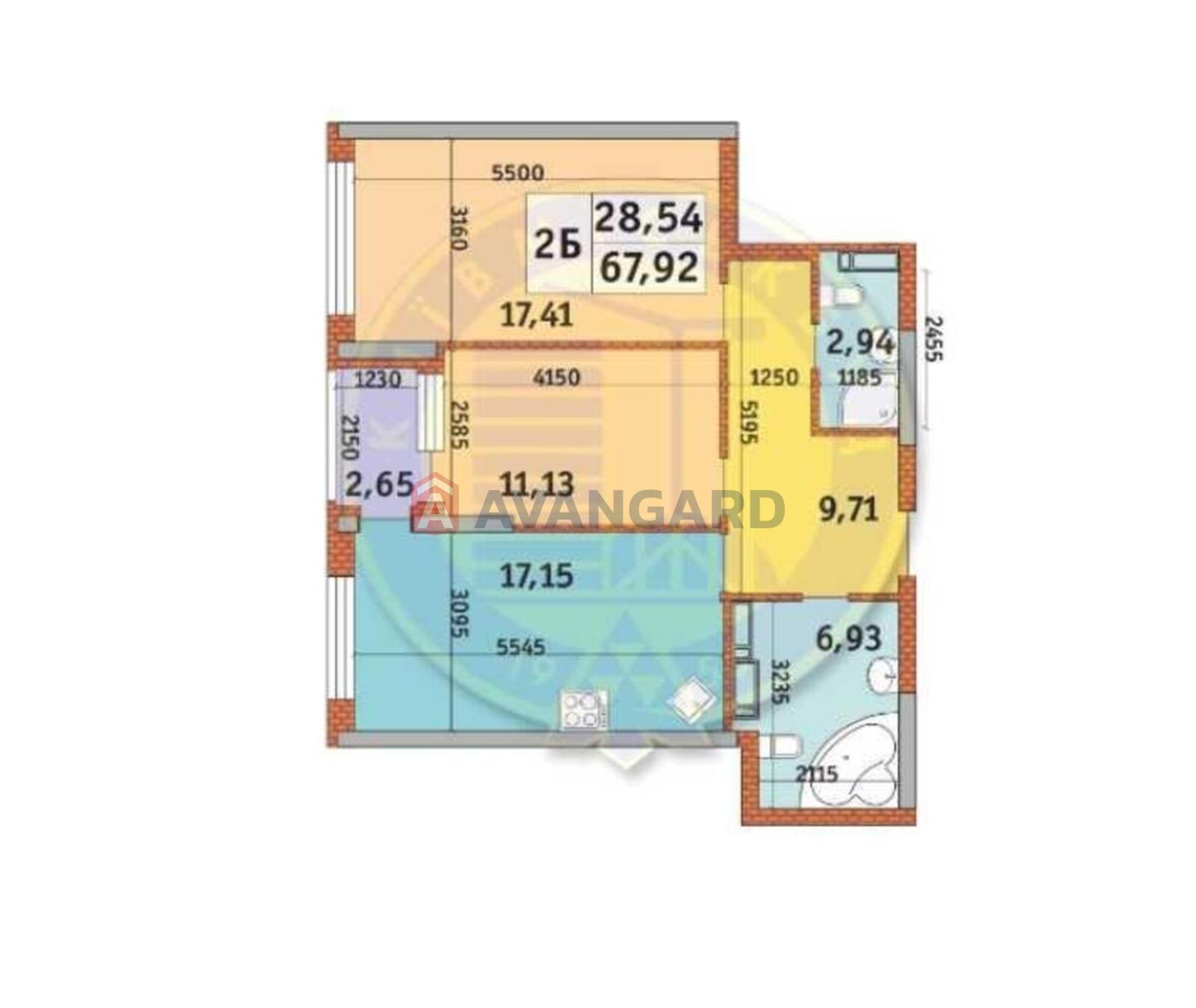 2 комн. квартира, 68/-/17 кв. м., 8/26 этаж фото 1 2 комн. квартира, 68/-/17 кв. м., 8/26 этаж фото 1