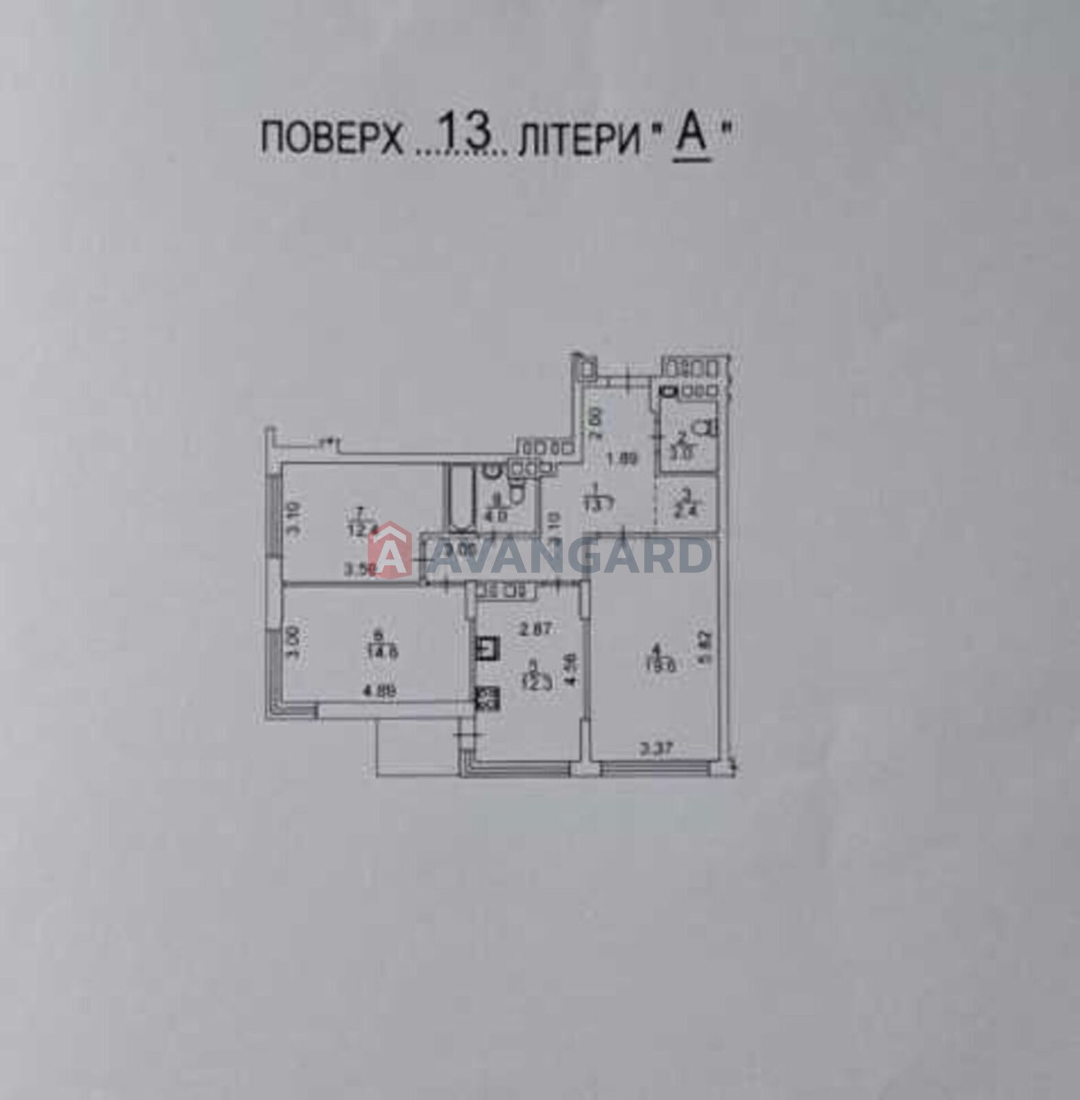 3 кім. квартира, 83/46.6/24 кв. м., 13/21 поверх фото 13 3 кім. квартира, 83/46.6/24 кв. м., 13/21 поверх фото 13