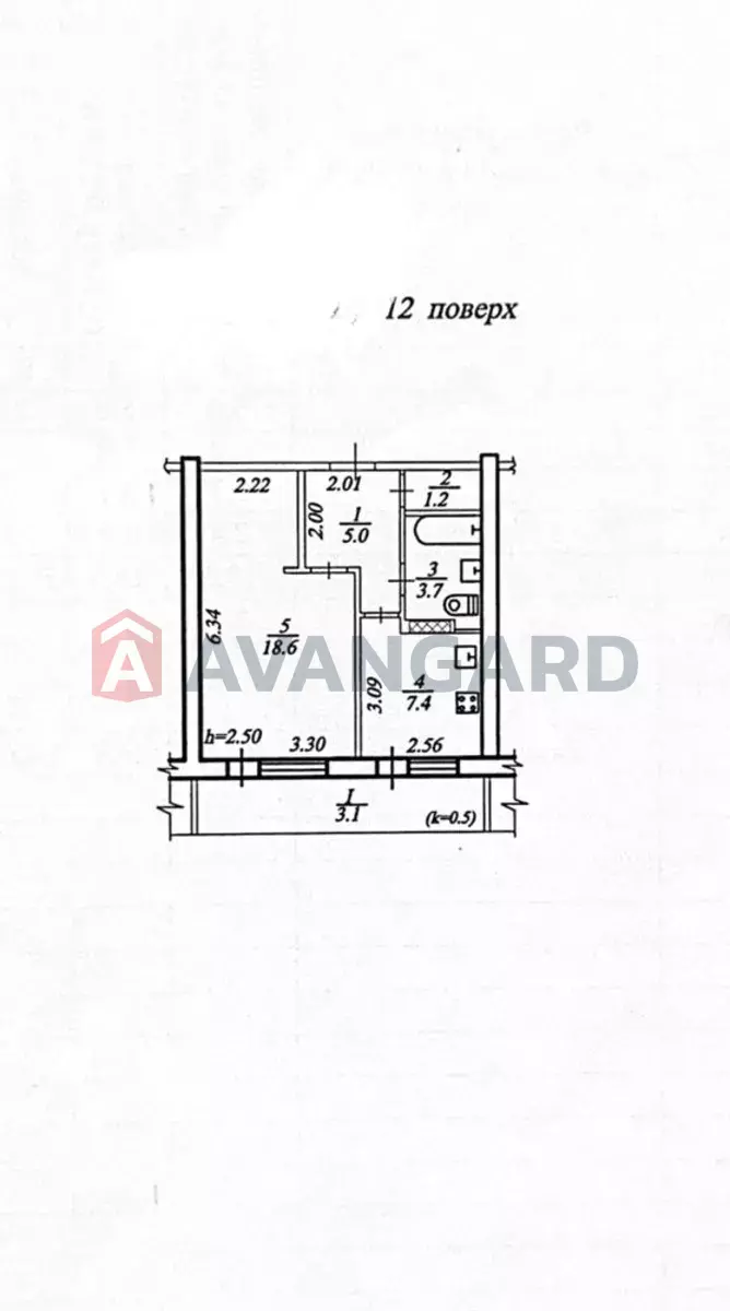 1 кім. квартира, 40/-/8 кв. м., 12/14 поверх фото 2 1 кім. квартира, 40/-/8 кв. м., 12/14 поверх фото 2