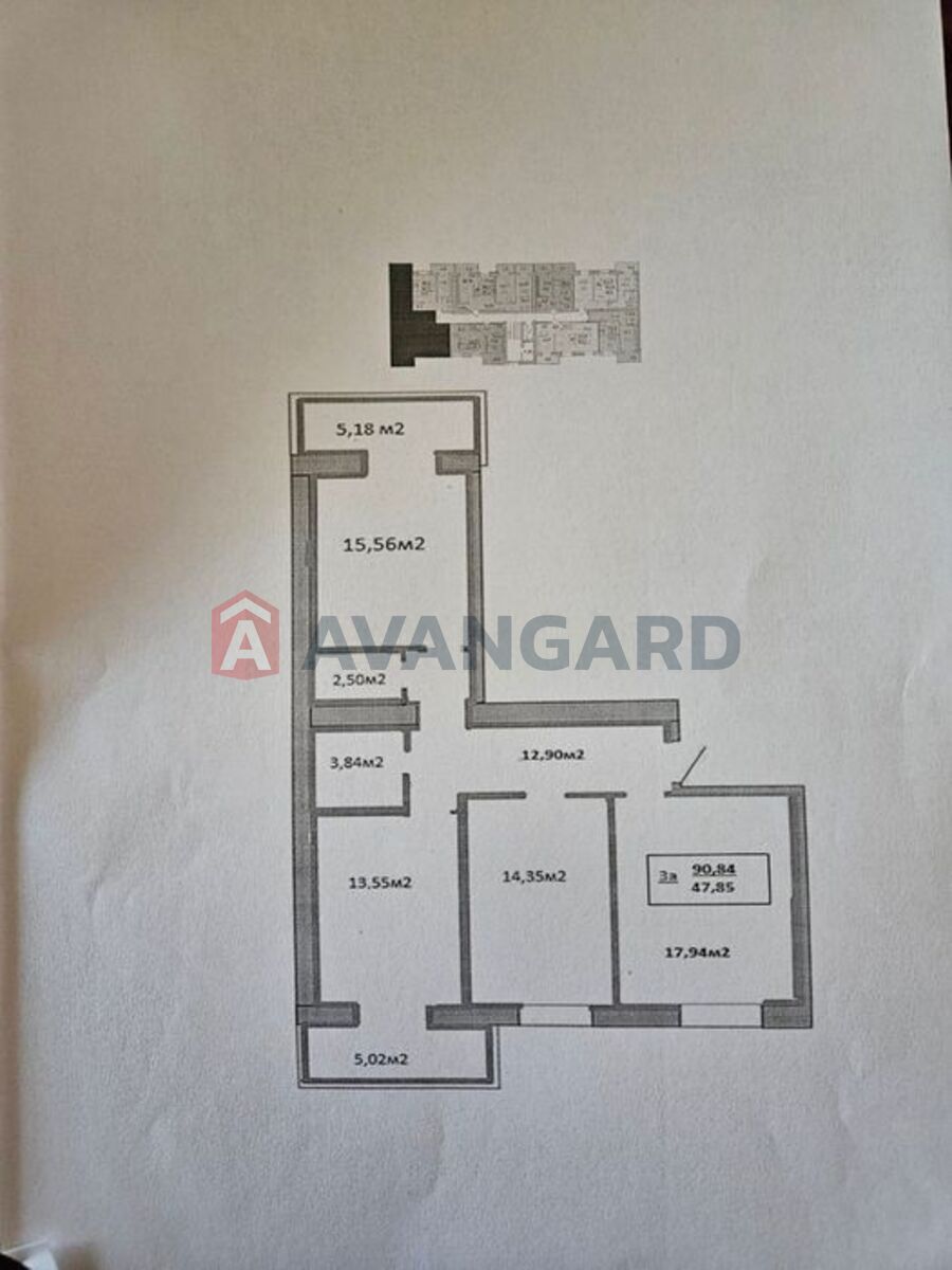 3 кім. квартира, 91/-/19 кв. м., 7/12 поверх фото 16 3 кім. квартира, 91/-/19 кв. м., 7/12 поверх фото 16