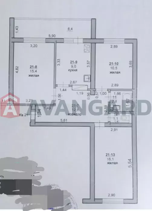 3 кім. квартира, 64/-/8 кв. м., 7/9 поверх фото 2 3 кім. квартира, 64/-/8 кв. м., 7/9 поверх фото 2