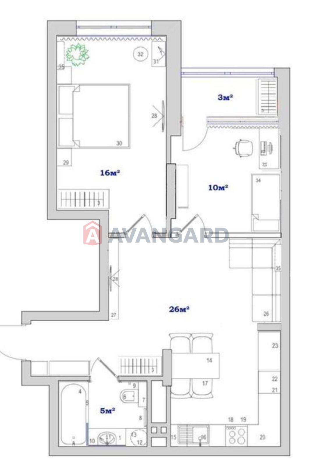 2 комн. квартира, 60/-/26 кв. м., 11/25 этаж фото 3 2 комн. квартира, 60/-/26 кв. м., 11/25 этаж фото 3