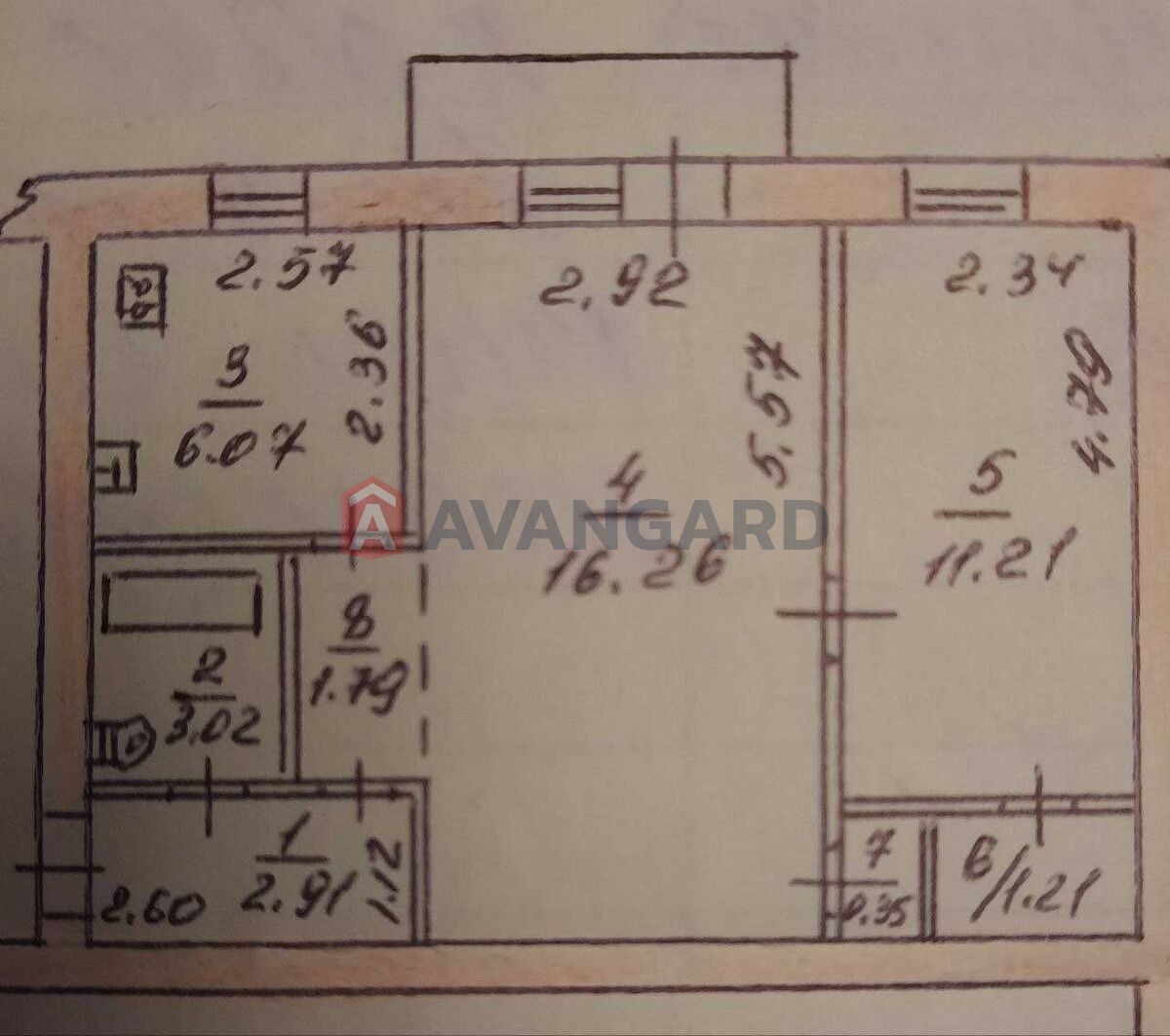 2 комн. квартира, 44/-/6 кв. м., 3/5 этаж фото 2 2 комн. квартира, 44/-/6 кв. м., 3/5 этаж фото 2