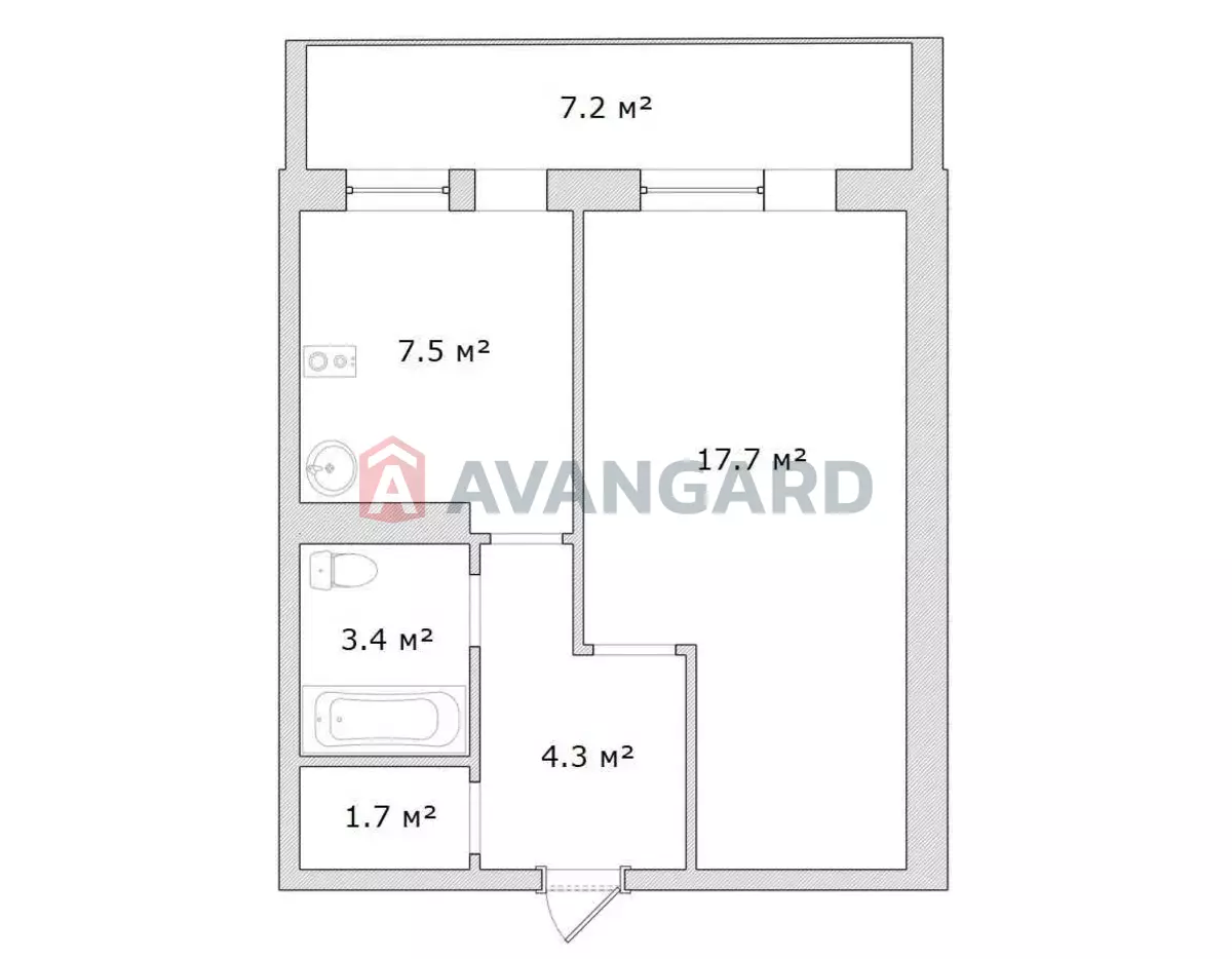 1 комн. квартира, 39/-/8 кв. м., 6/16 этаж фото 9 1 комн. квартира, 39/-/8 кв. м., 6/16 этаж фото 9