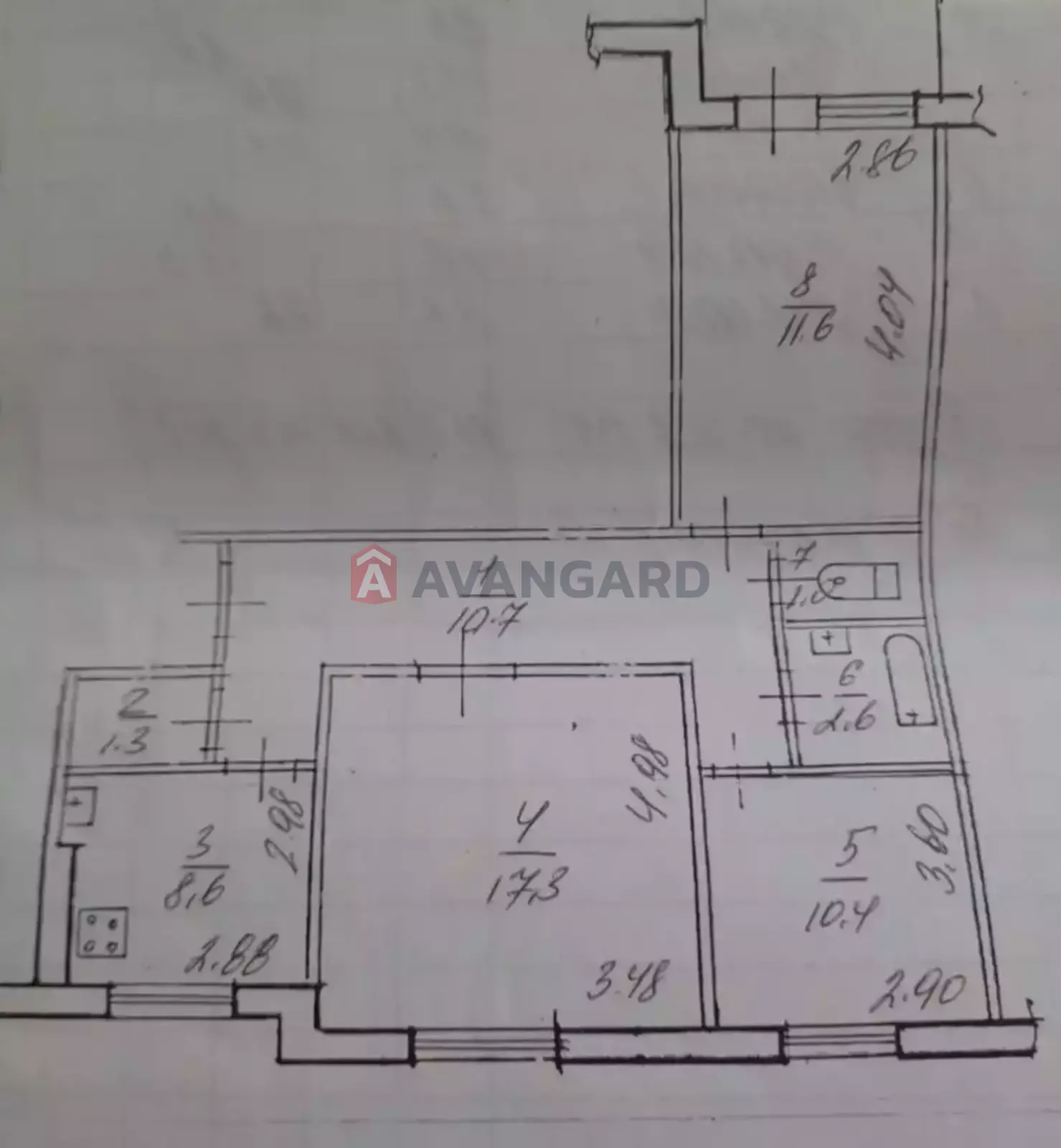 3 кім. квартира, 67/-/8 кв. м., 8/9 поверх фото 13 3 кім. квартира, 67/-/8 кв. м., 8/9 поверх фото 13