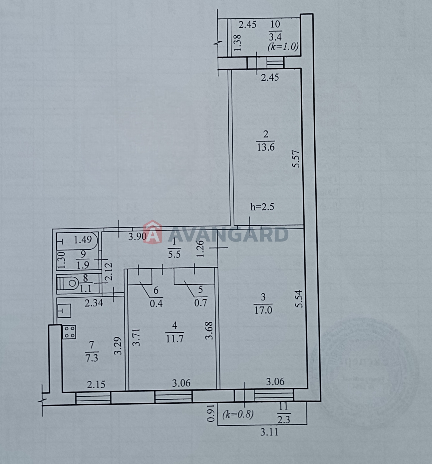 3 комн. квартира, 64,9/42,3/7,3 кв. м., 9/9 этаж фото 9 3 комн. квартира, 64,9/42,3/7,3 кв. м., 9/9 этаж фото 9
