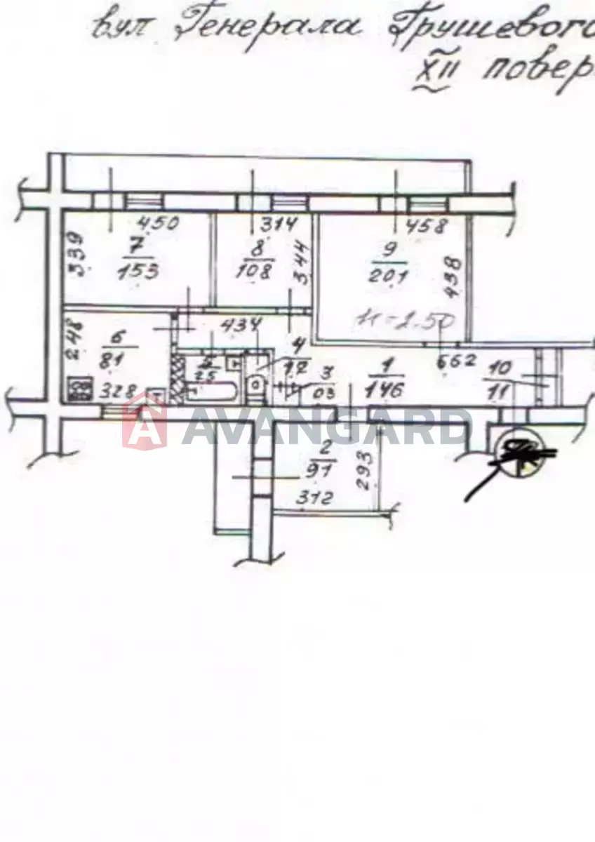 4 кім. квартира, 83/55/8 кв. м., 12/14 поверх фото 12 4 кім. квартира, 83/55/8 кв. м., 12/14 поверх фото 12