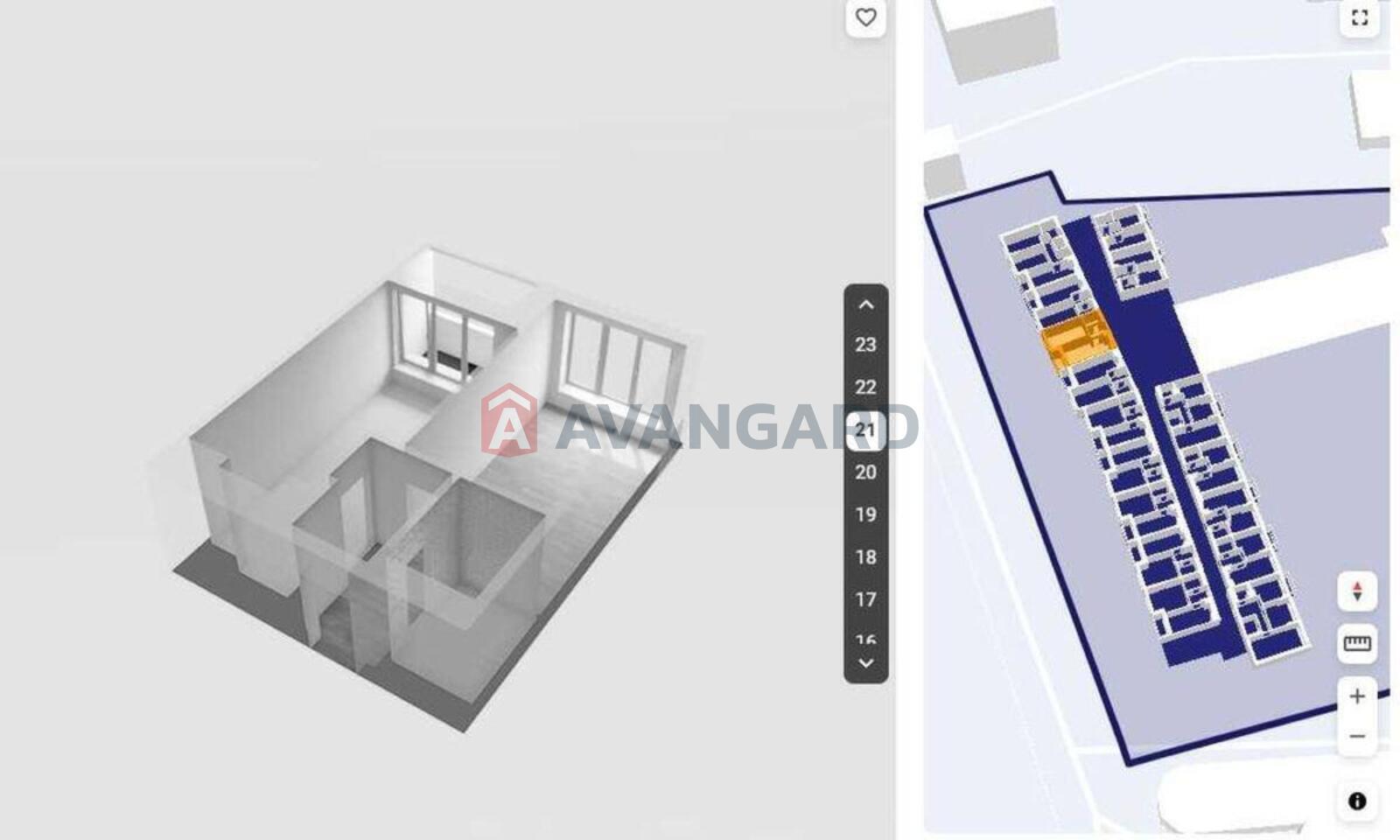 1 кім. квартира, 43/-/17 кв. м., 21/23 поверх фото 18 1 кім. квартира, 43/-/17 кв. м., 21/23 поверх фото 18