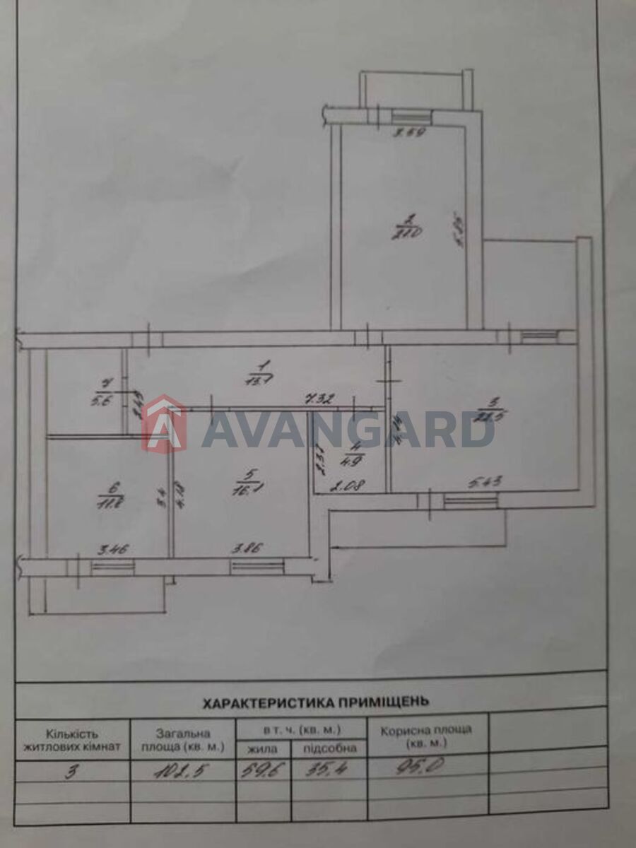 3 кім. квартира, 103/-/11 кв. м., 4/10 поверх фото 17 3 кім. квартира, 103/-/11 кв. м., 4/10 поверх фото 17