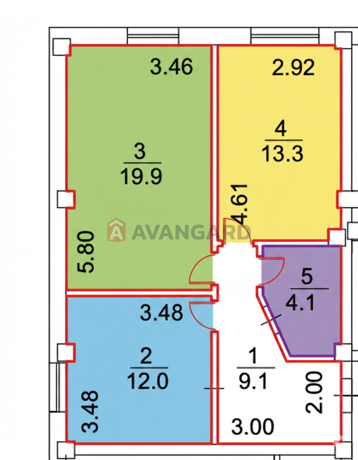2 комн. квартира, 58,4/33,2/12 кв. м., 3/6 этаж фото 2 2 комн. квартира, 58,4/33,2/12 кв. м., 3/6 этаж фото 2