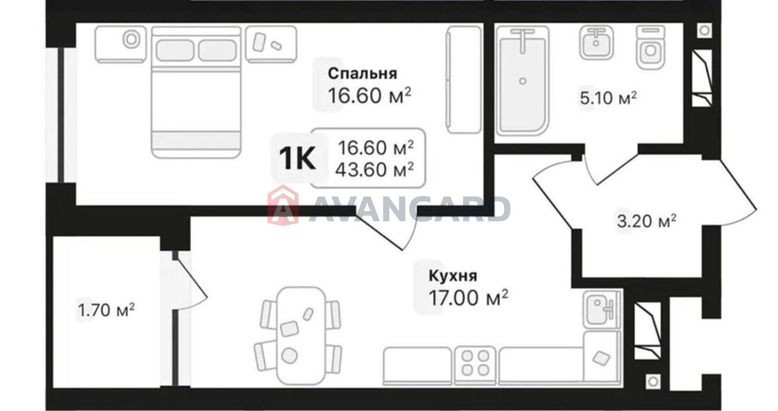 1 комн. квартира, 43/-/17 кв. м., 10/16 этаж фото 5 1 комн. квартира, 43/-/17 кв. м., 10/16 этаж фото 5