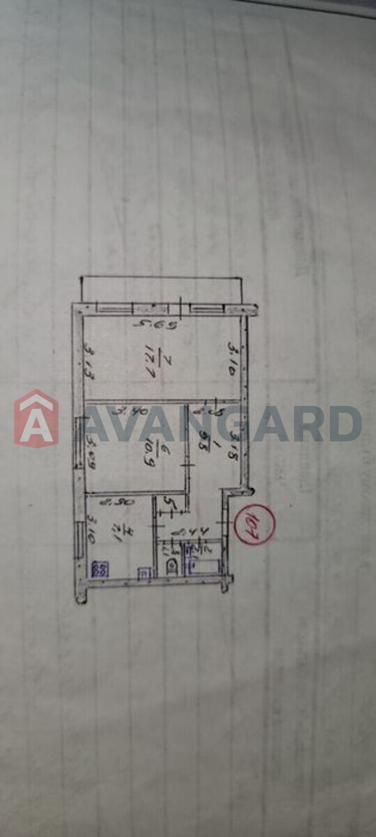 2 кім. квартира, 51/-/2 кв. м., 9/9 поверх фото 9 2 кім. квартира, 51/-/2 кв. м., 9/9 поверх фото 9