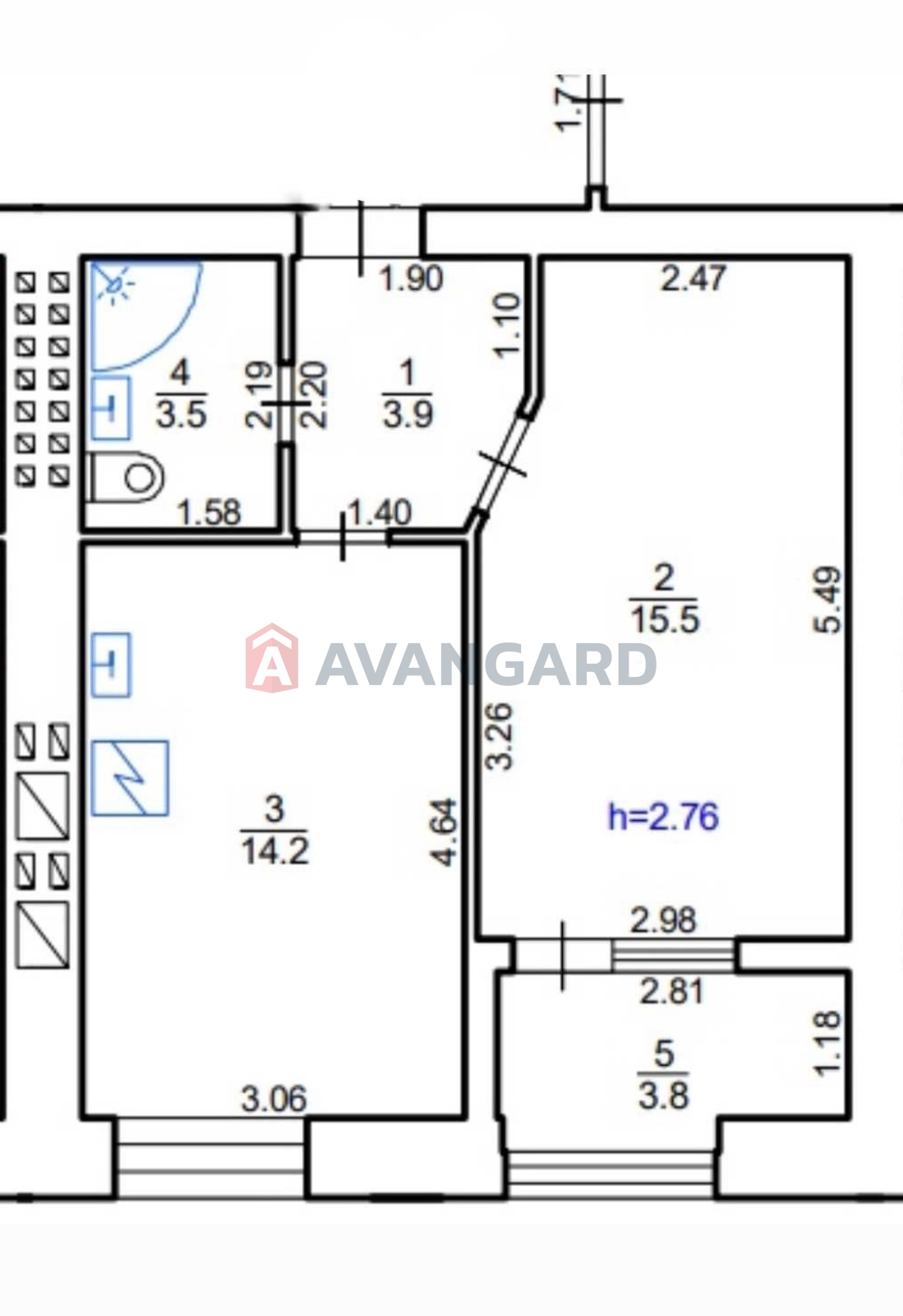1 комн. квартира, 40,9/15,5/14,2 кв. м., 2/9 этаж фото 11 1 комн. квартира, 40,9/15,5/14,2 кв. м., 2/9 этаж фото 11