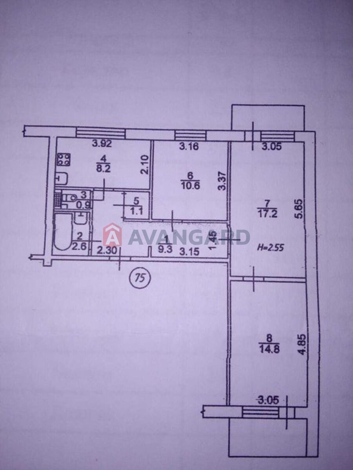3 комн. квартира, 68/-/8 кв. м., 2/9 этаж фото 16 3 комн. квартира, 68/-/8 кв. м., 2/9 этаж фото 16