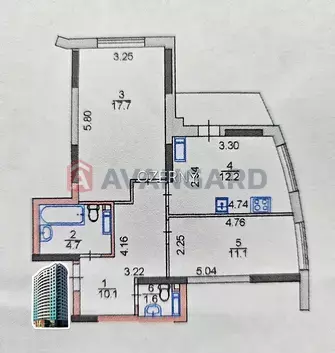 2 кім. квартира, 60/32/18 кв. м., 15/18 поверх фото 8 2 кім. квартира, 60/32/18 кв. м., 15/18 поверх фото 8