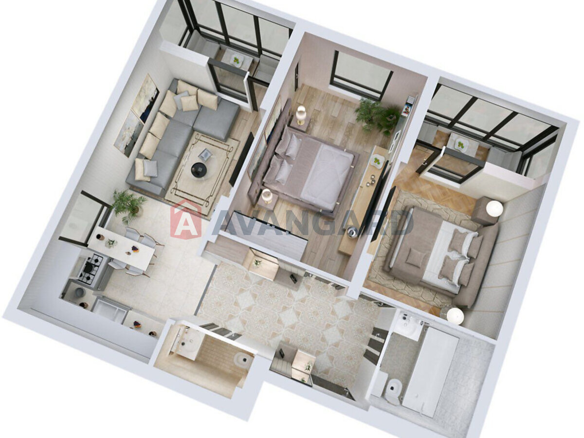 2 комн. квартира, 67/-/20 кв. м., 15/16 этаж фото 1 2 комн. квартира, 67/-/20 кв. м., 15/16 этаж фото 1