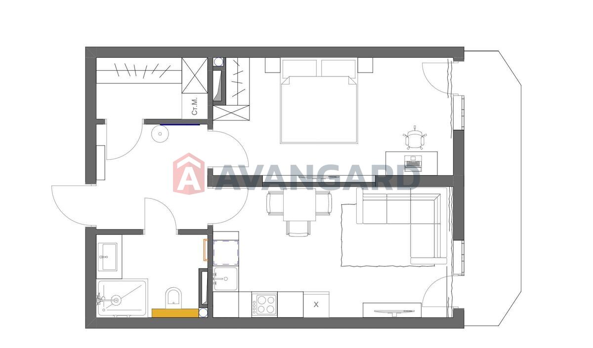 1 комн. квартира, 50/-/15 кв. м., 23/26 этаж фото 11 1 комн. квартира, 50/-/15 кв. м., 23/26 этаж фото 11